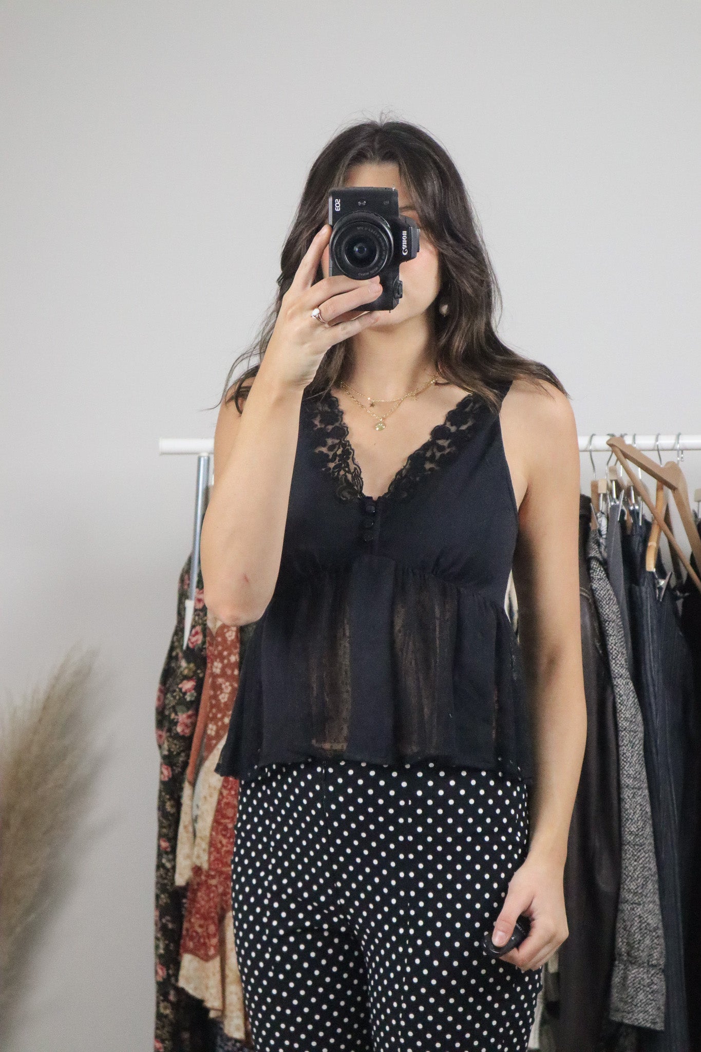 Deadstock x Anthropology Cotton Babydoll Lace Tank (S)