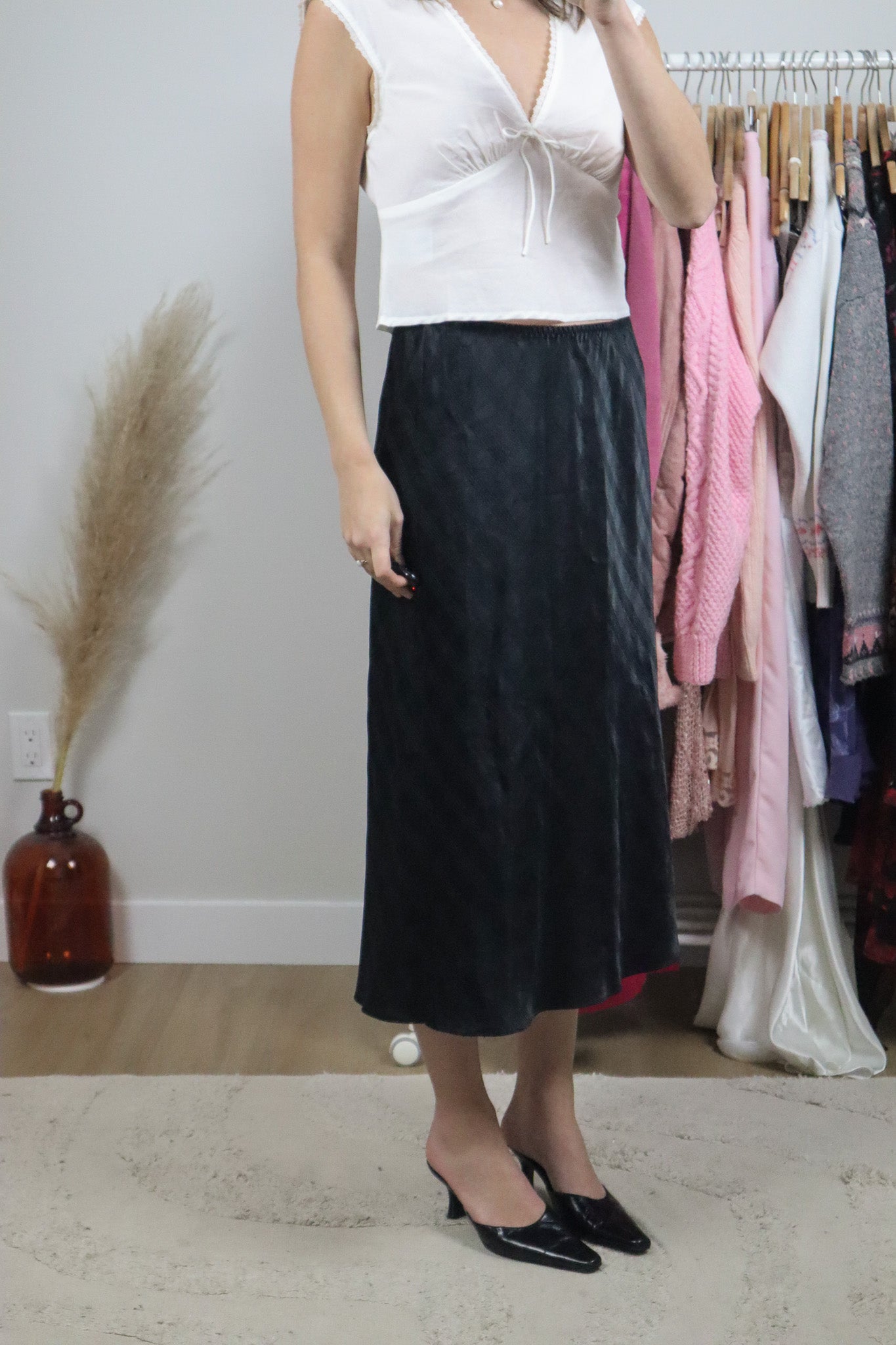 Vintage x Slip Patterned Skirt (M/L)