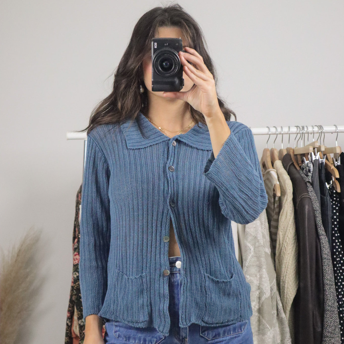 Made in Italy x Vintage x Collared Knit Top (S)