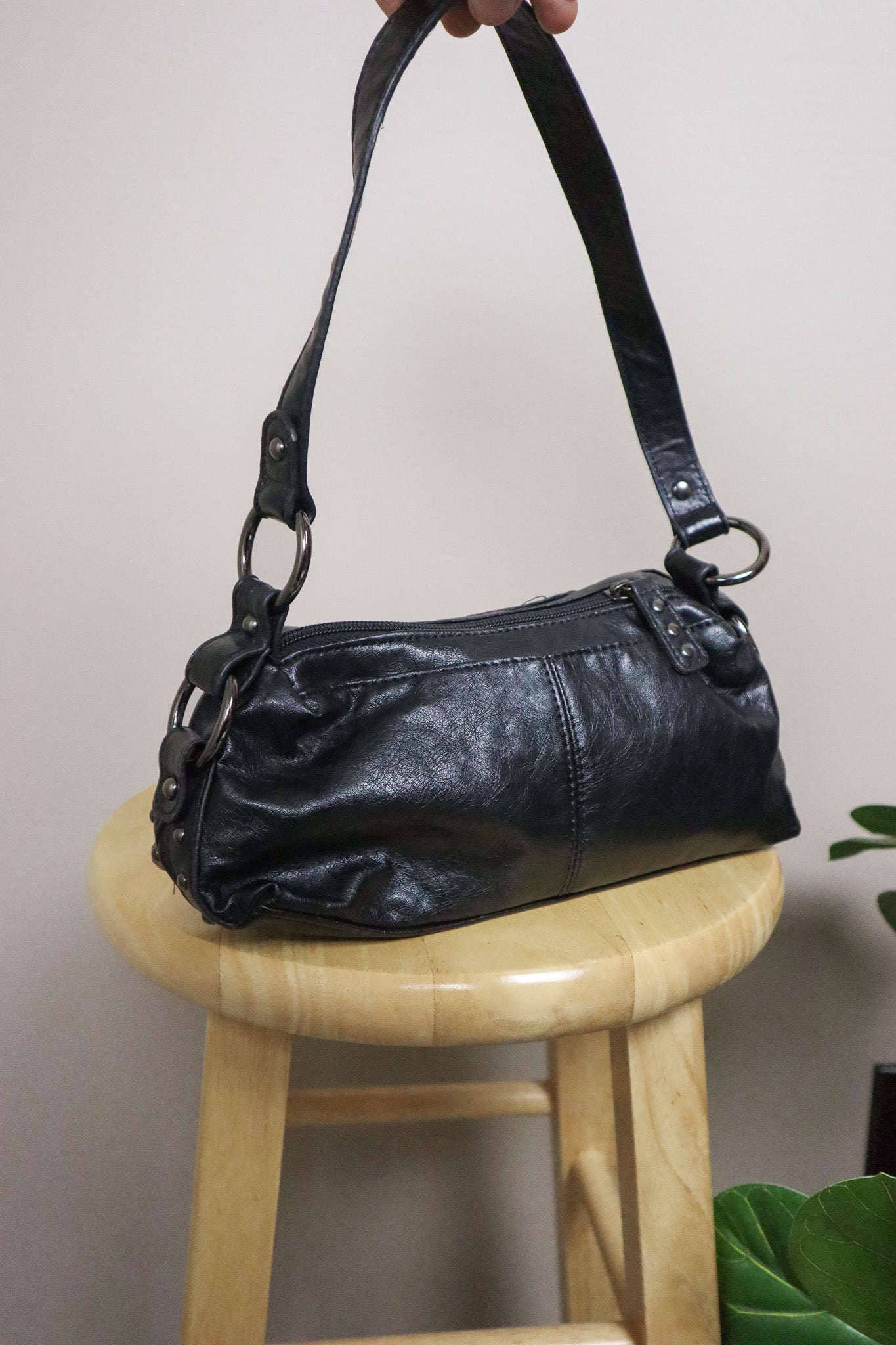 Vintage x Faux Leather Mini Purse
