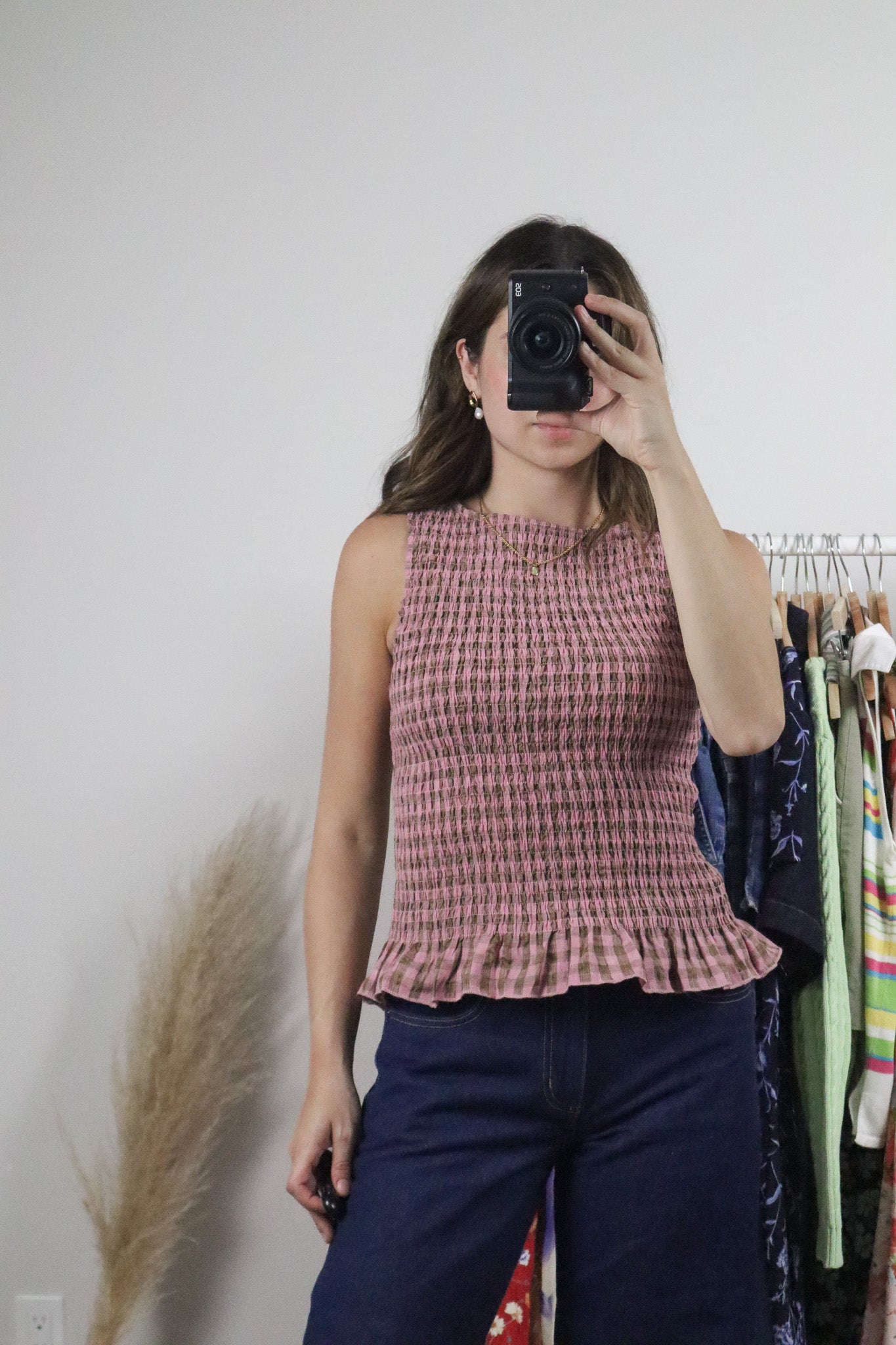 Modern x Gingham Smocked Top (S)
