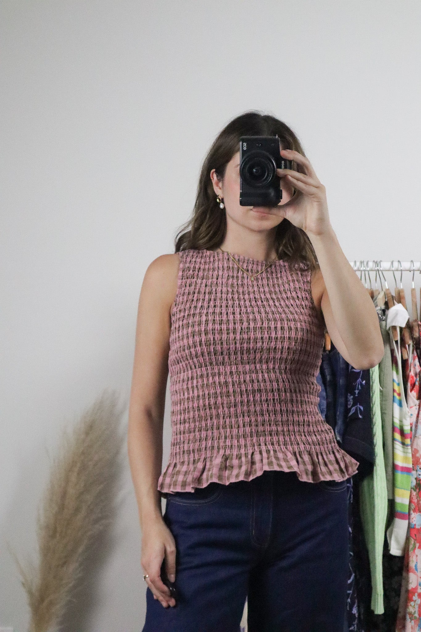 Modern x Gingham Smocked Top (S)