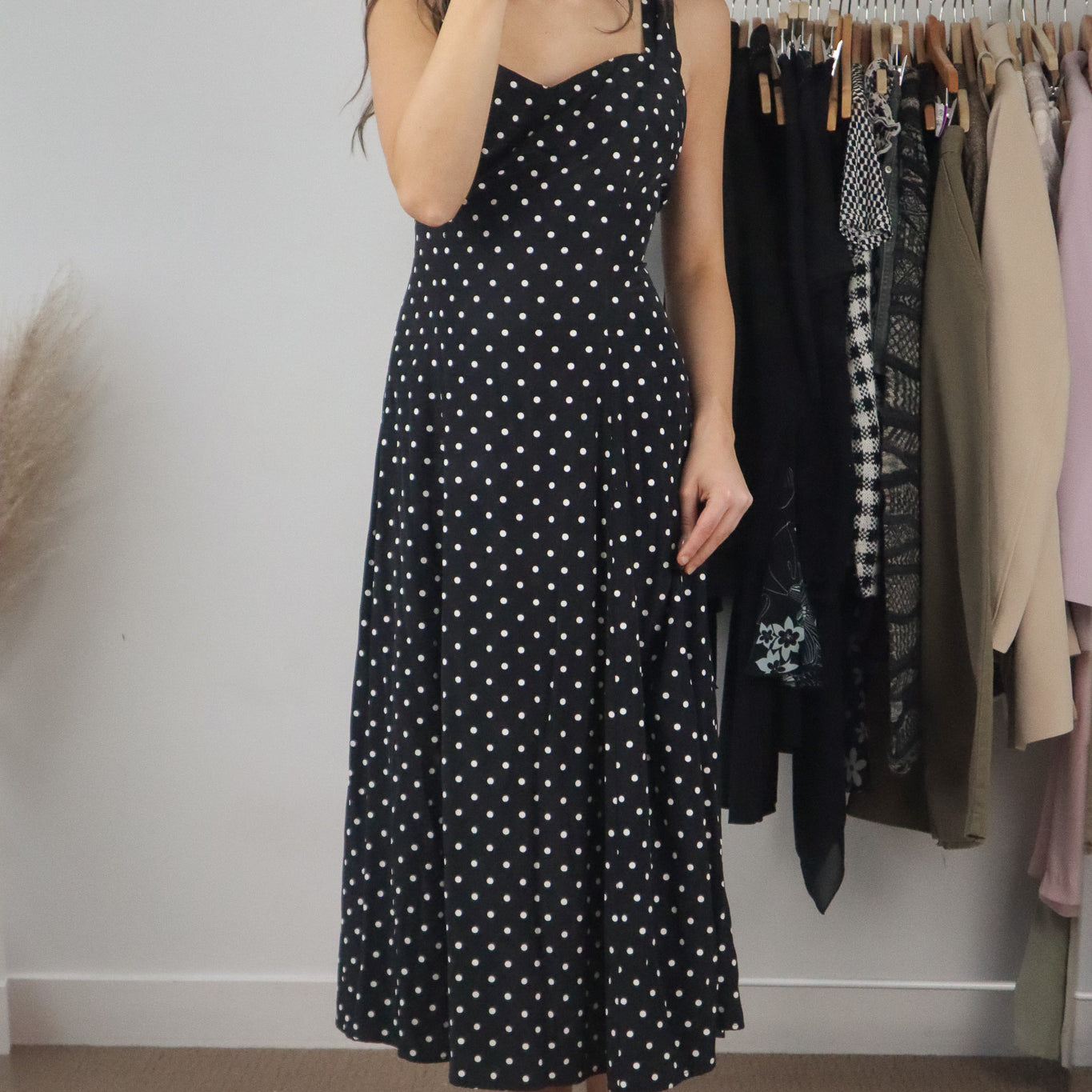 Vintage x Polka Dot Maxi Dress (8/10)