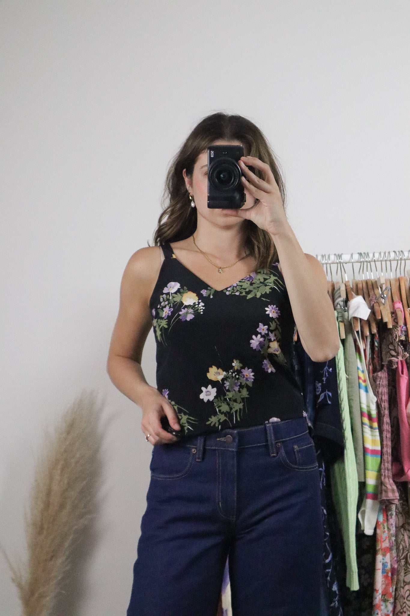 Made in Canada x Vintage x Floral Tank (S)