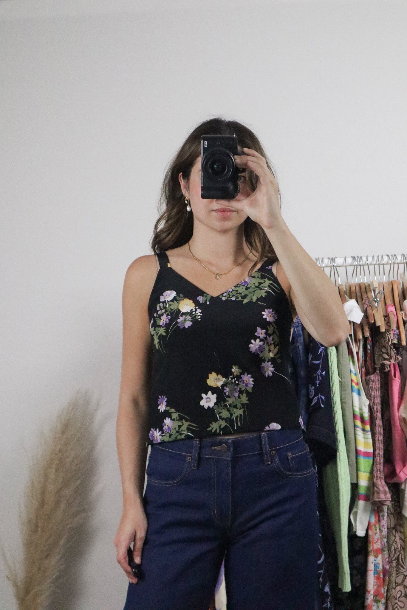 Made in Canada x Vintage x Floral Tank (S)