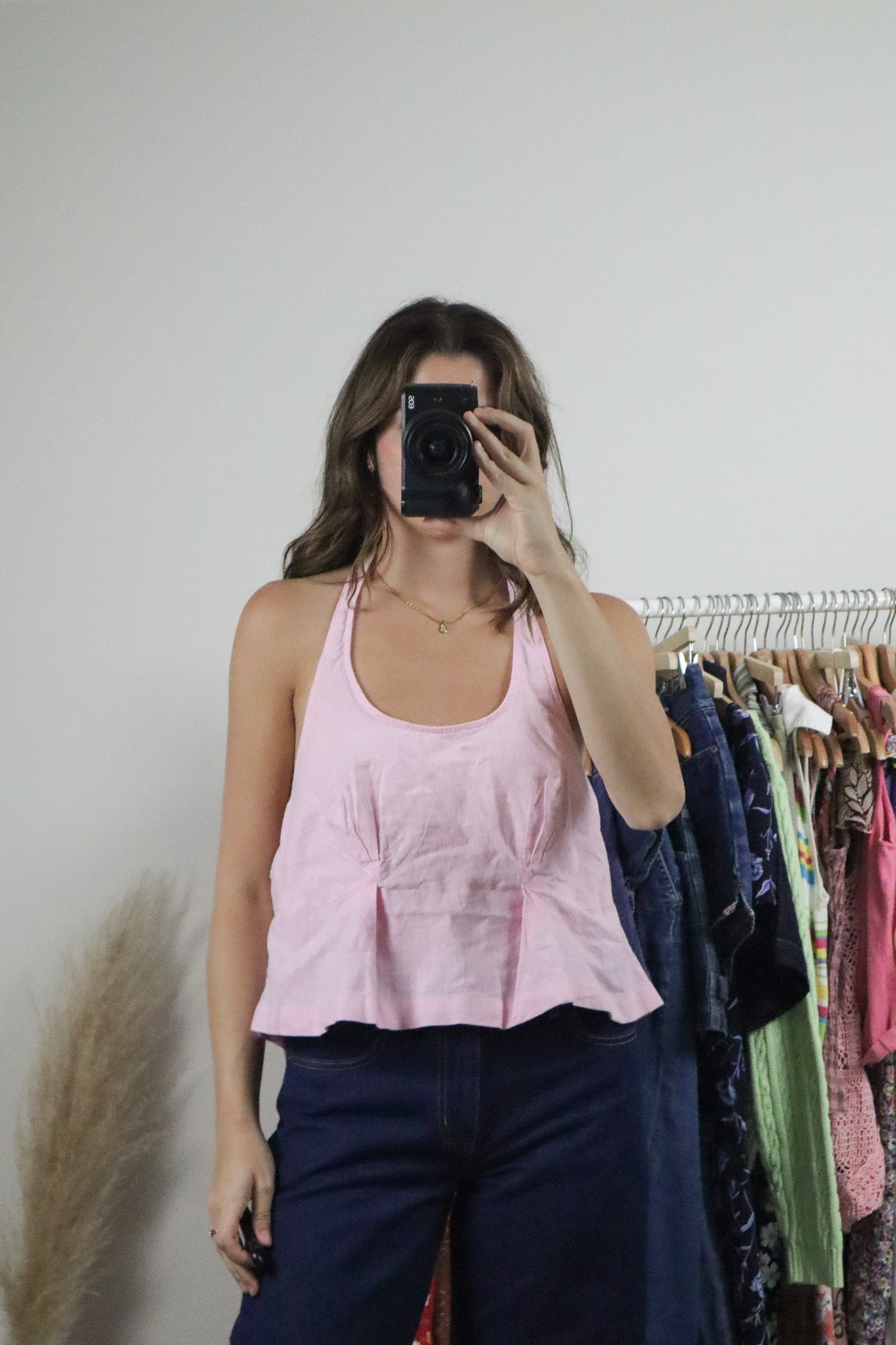 NWT x Free People x Linen/Cotton Cropped Halter (M)