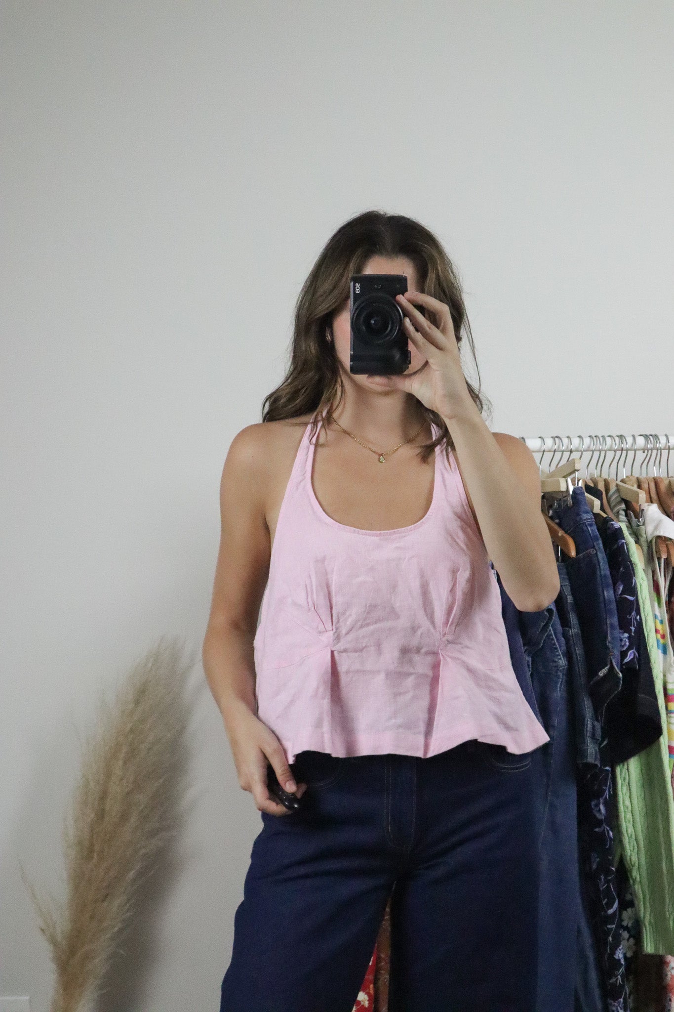 NWT x Free People x Linen/Cotton Cropped Halter (M)