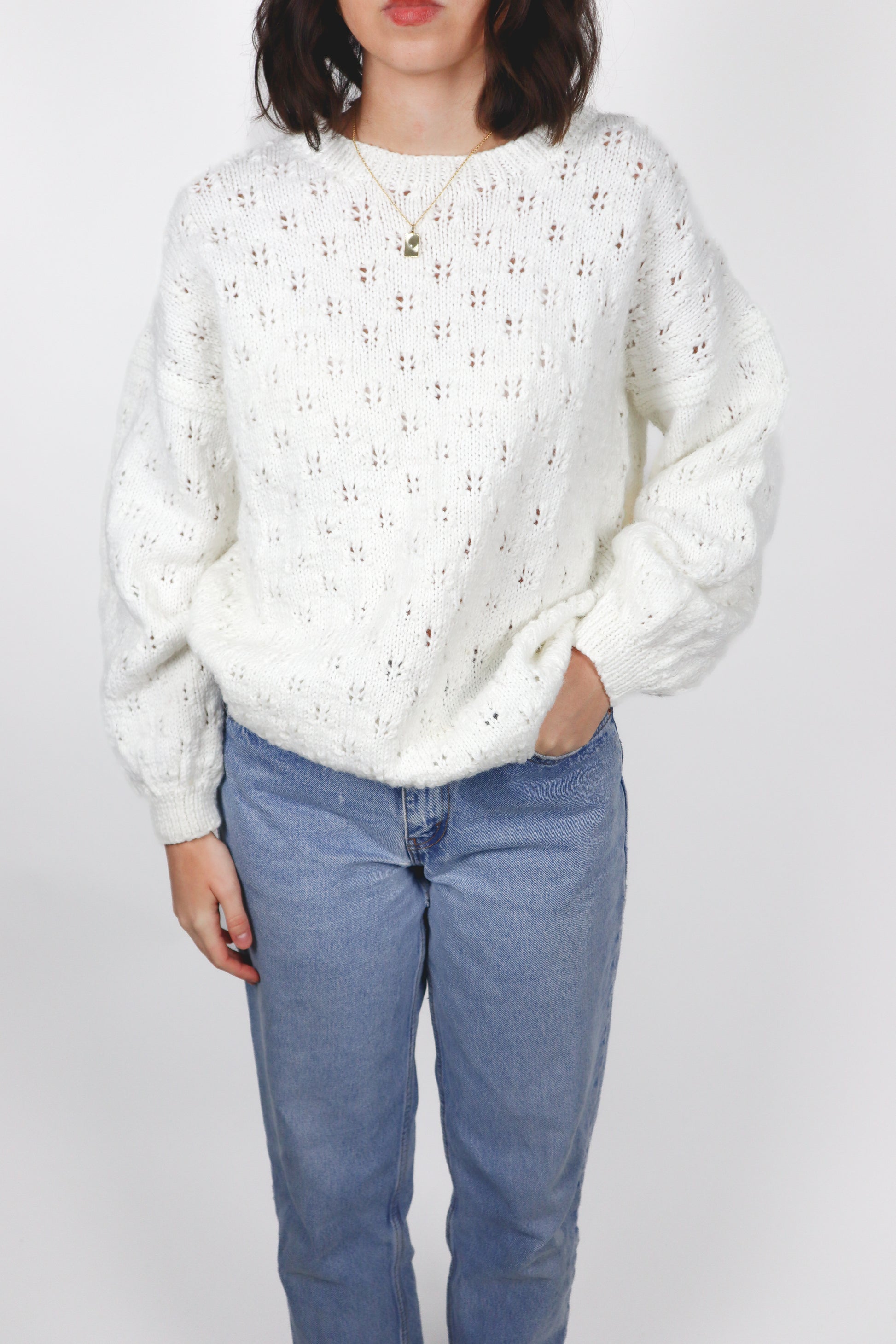 Vintage x Hand Knit Top (S/M)