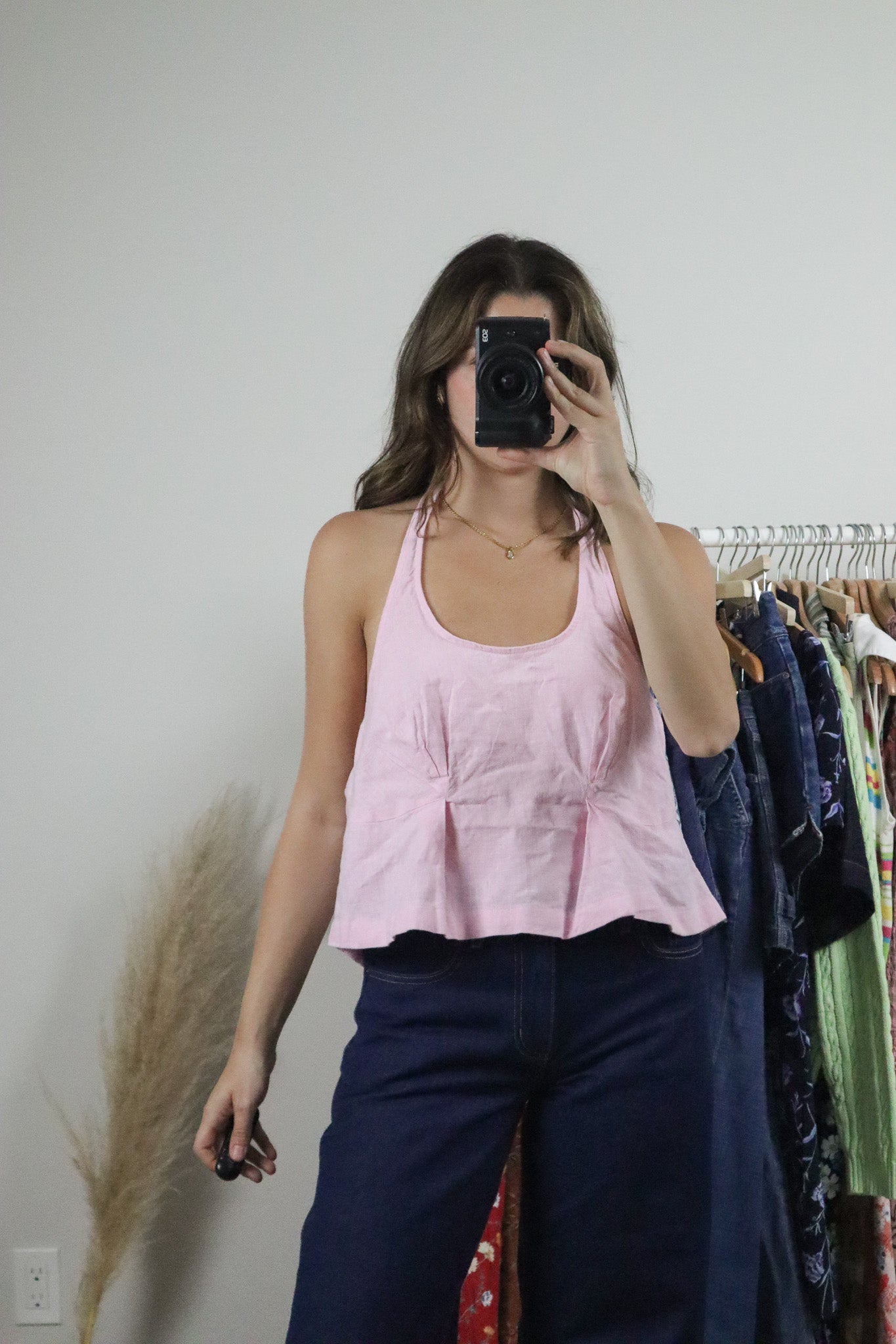 NWT x Free People x Linen/Cotton Cropped Halter (M)