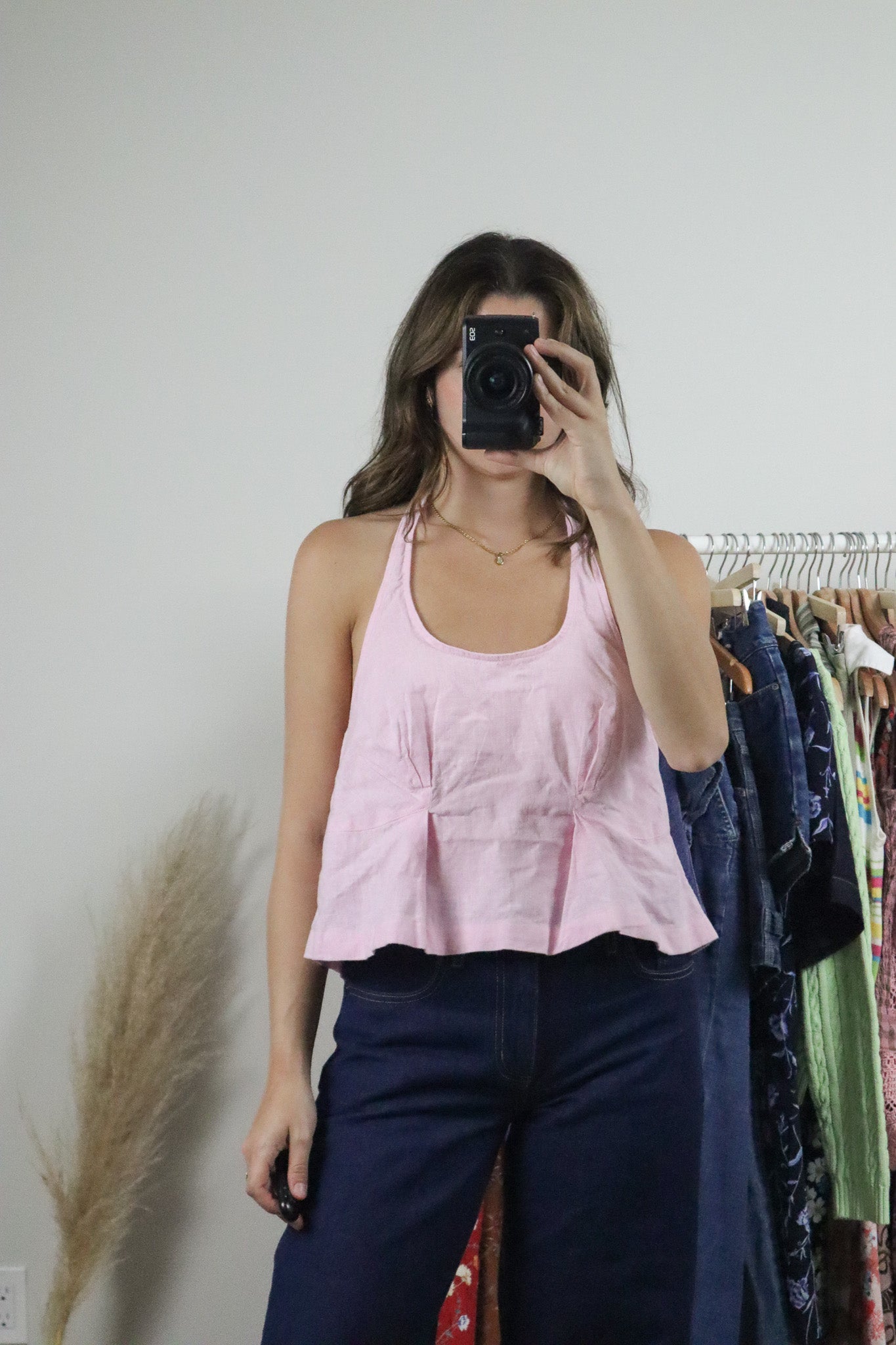 NWT x Free People x Linen/Cotton Cropped Halter (M)