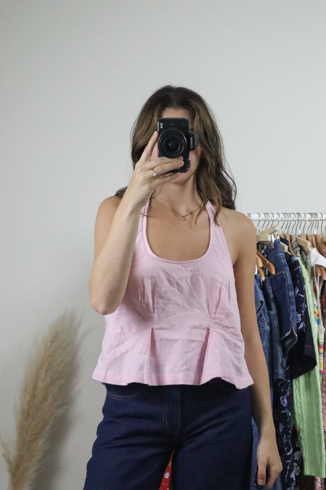 NWT x Free People x Linen/Cotton Cropped Halter (M)