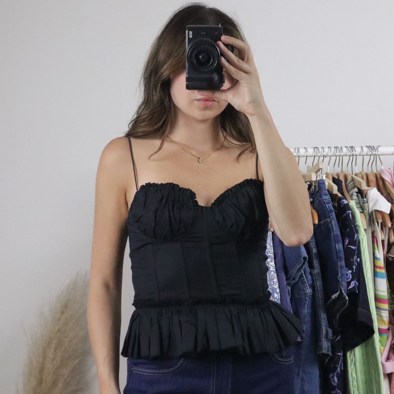 Modern x Linen Blend Corset Top (S)
