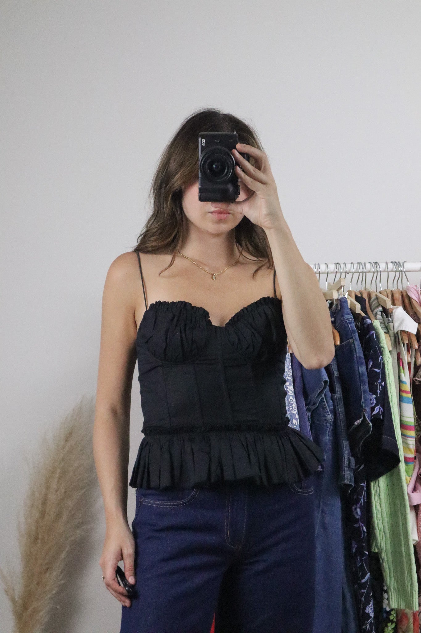 Modern x Linen Blend Corset Top (S)