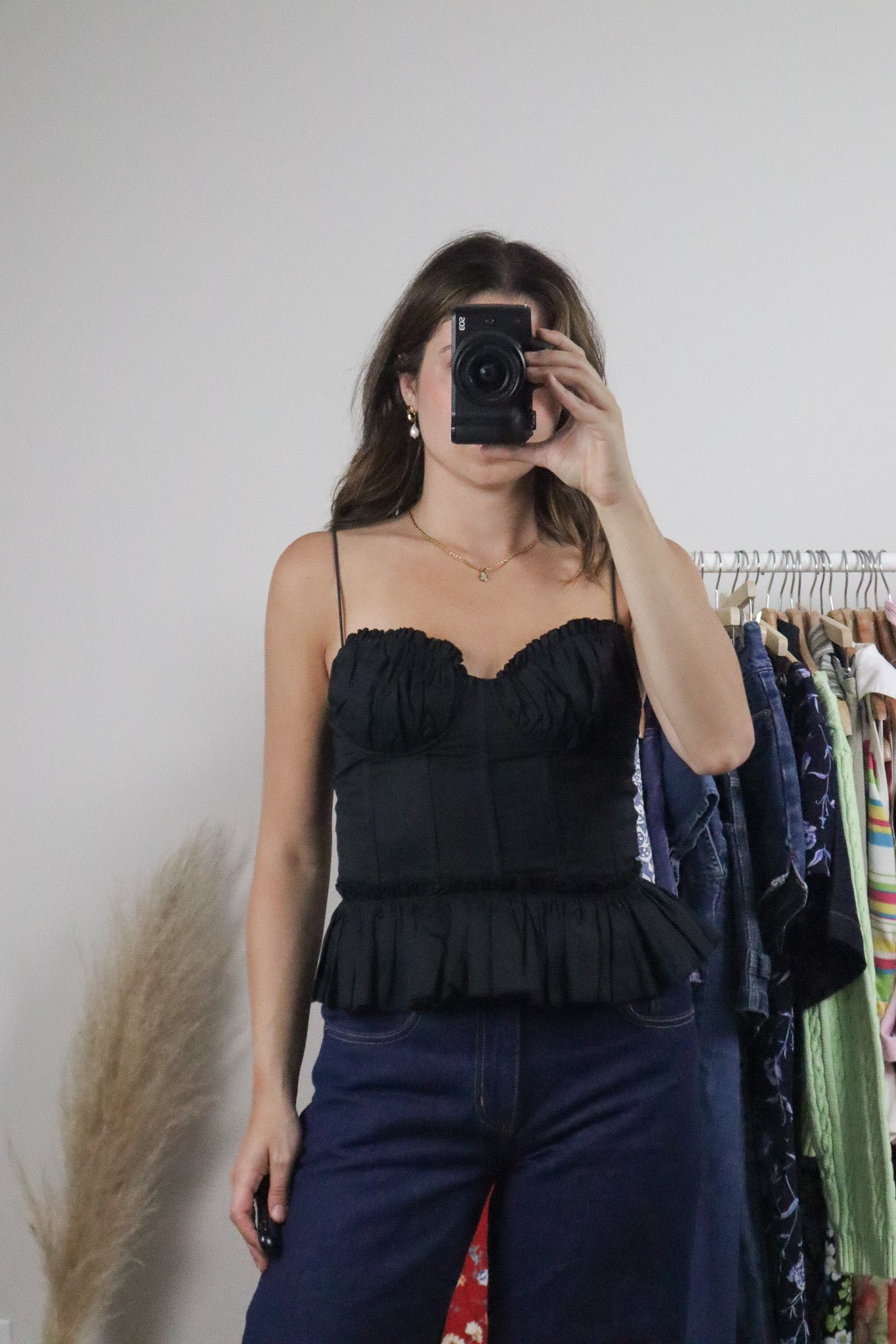Modern x Linen Blend Corset Top (S)