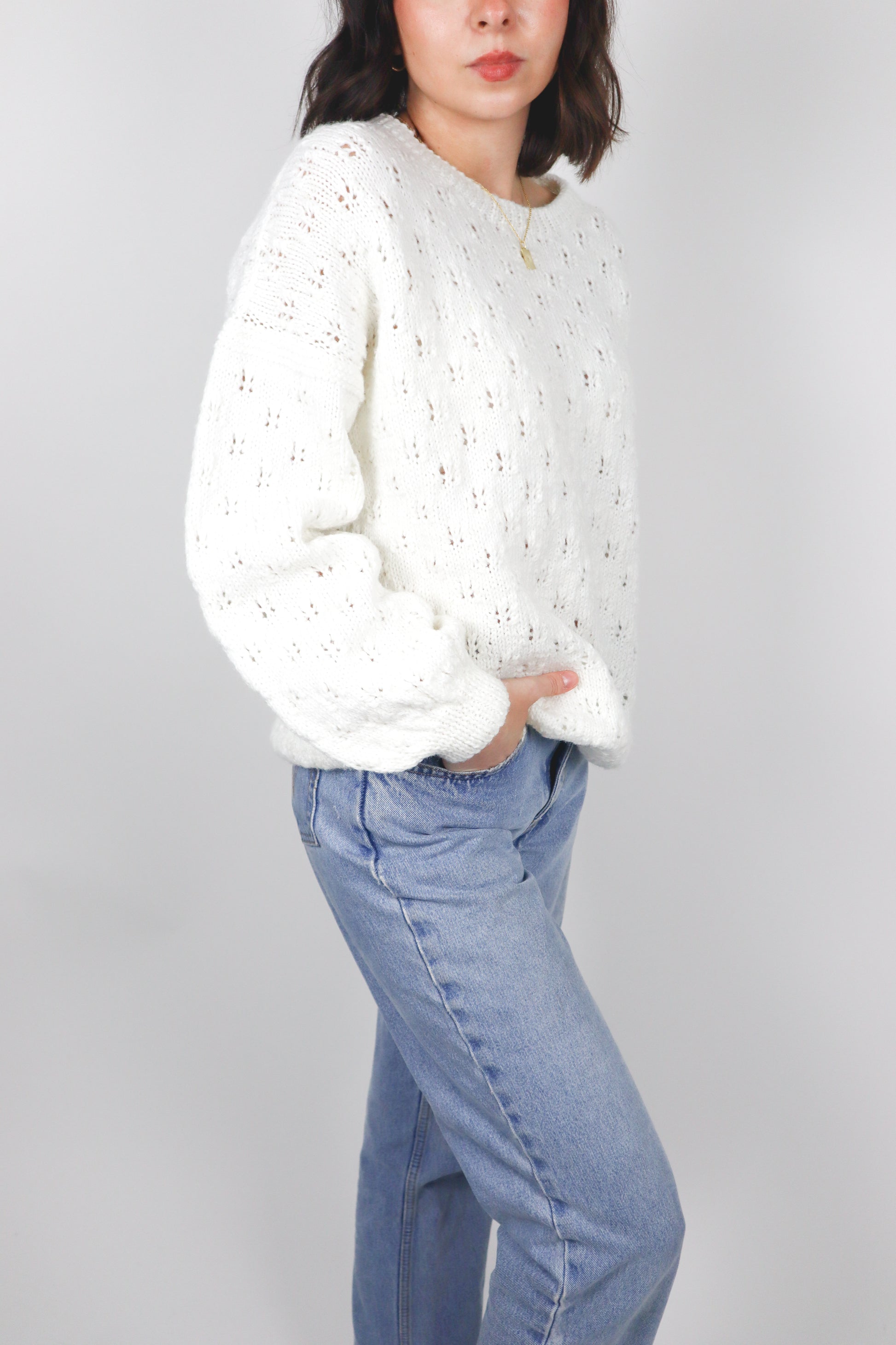 Vintage x Hand Knit Top (S/M)
