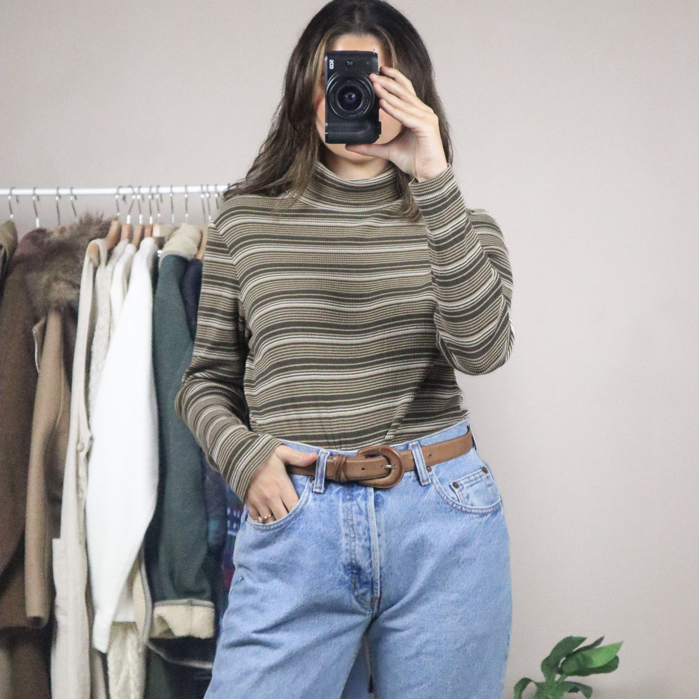 Vintage x Striped Turtleneck (M/L)