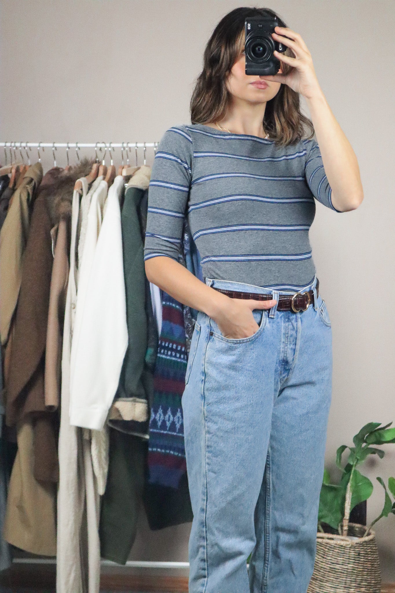 Made in Canada x Vintage x Striped Top (XS/S)