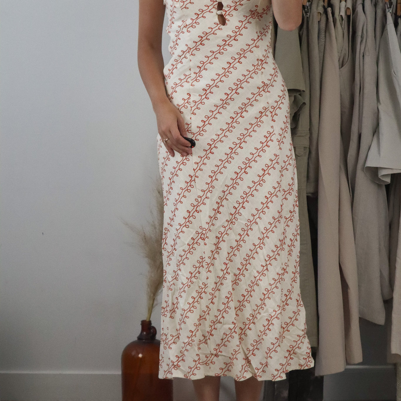 Modern x Linen Blend Patterned Dress (4)