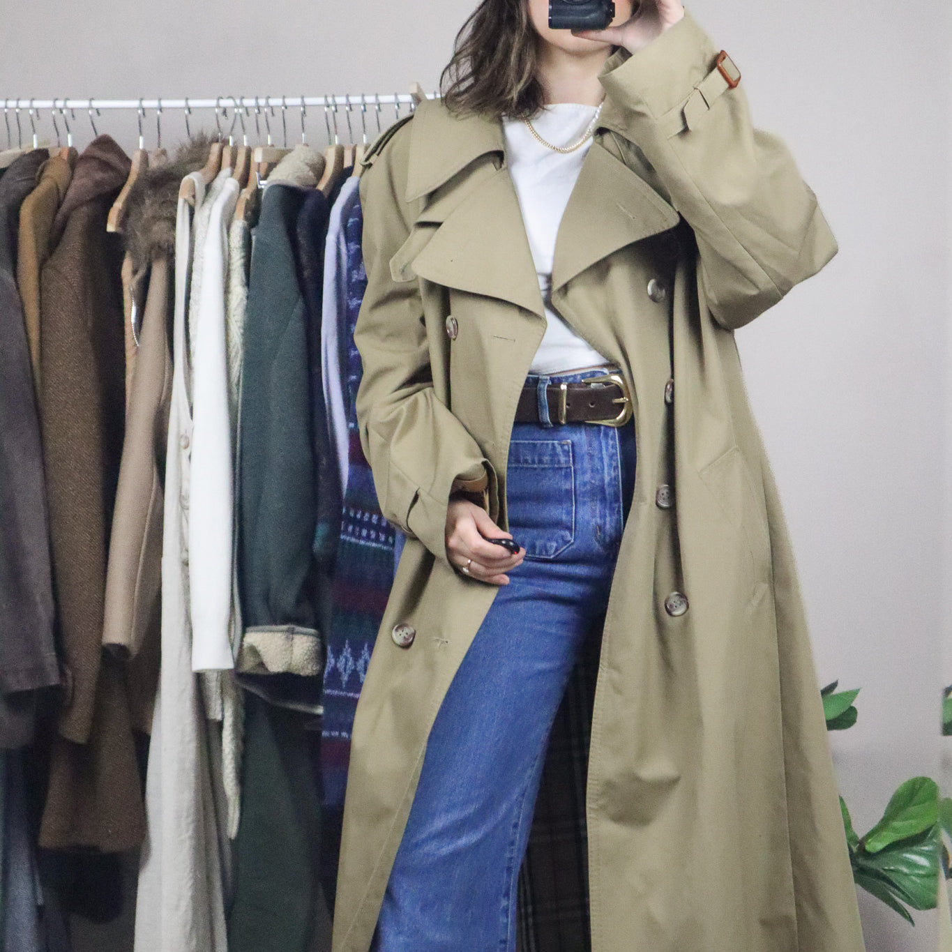 Made in Poland x Vintage x Trench Coat (L)