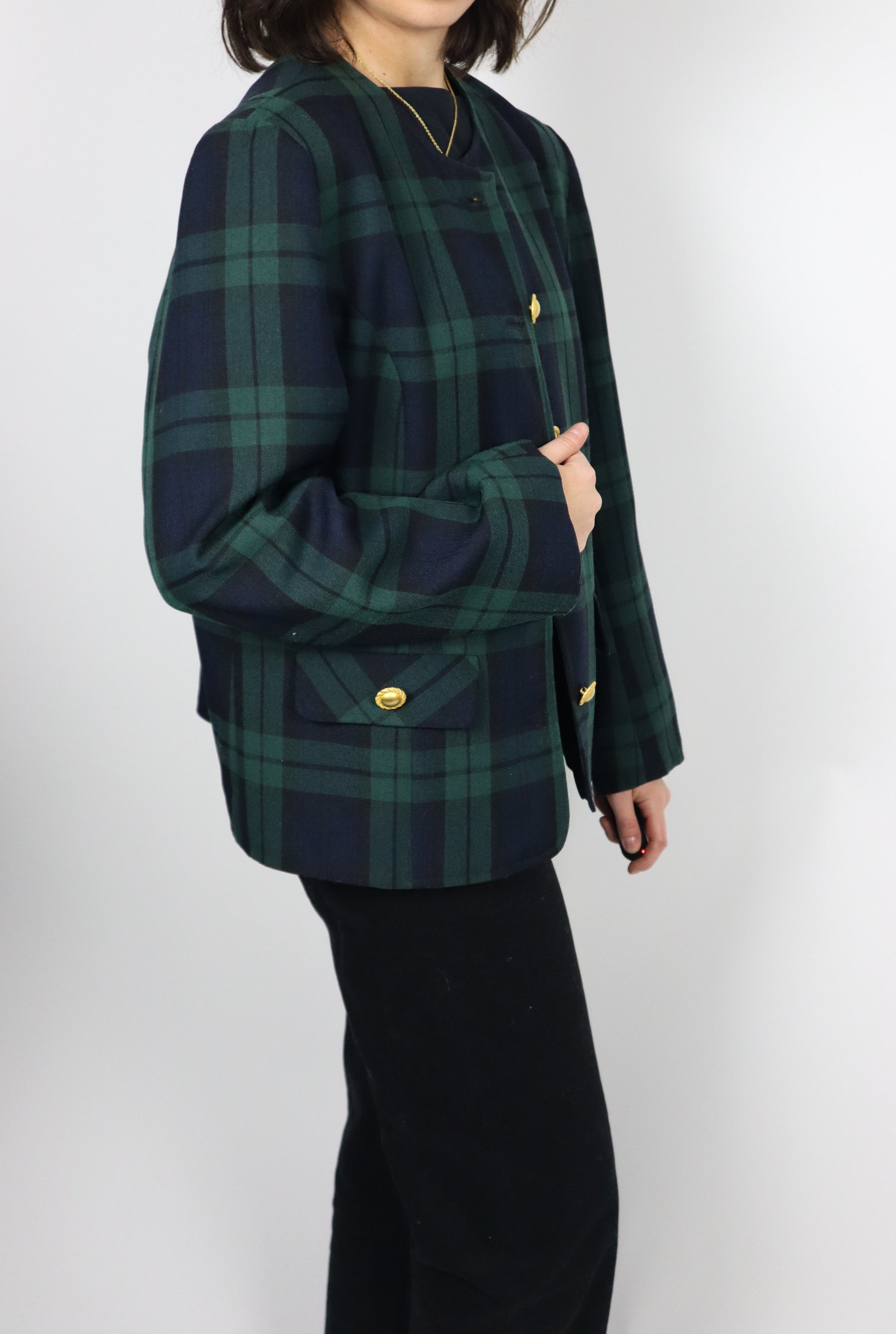 Made in the UK x Plaid Blazer (M/L)