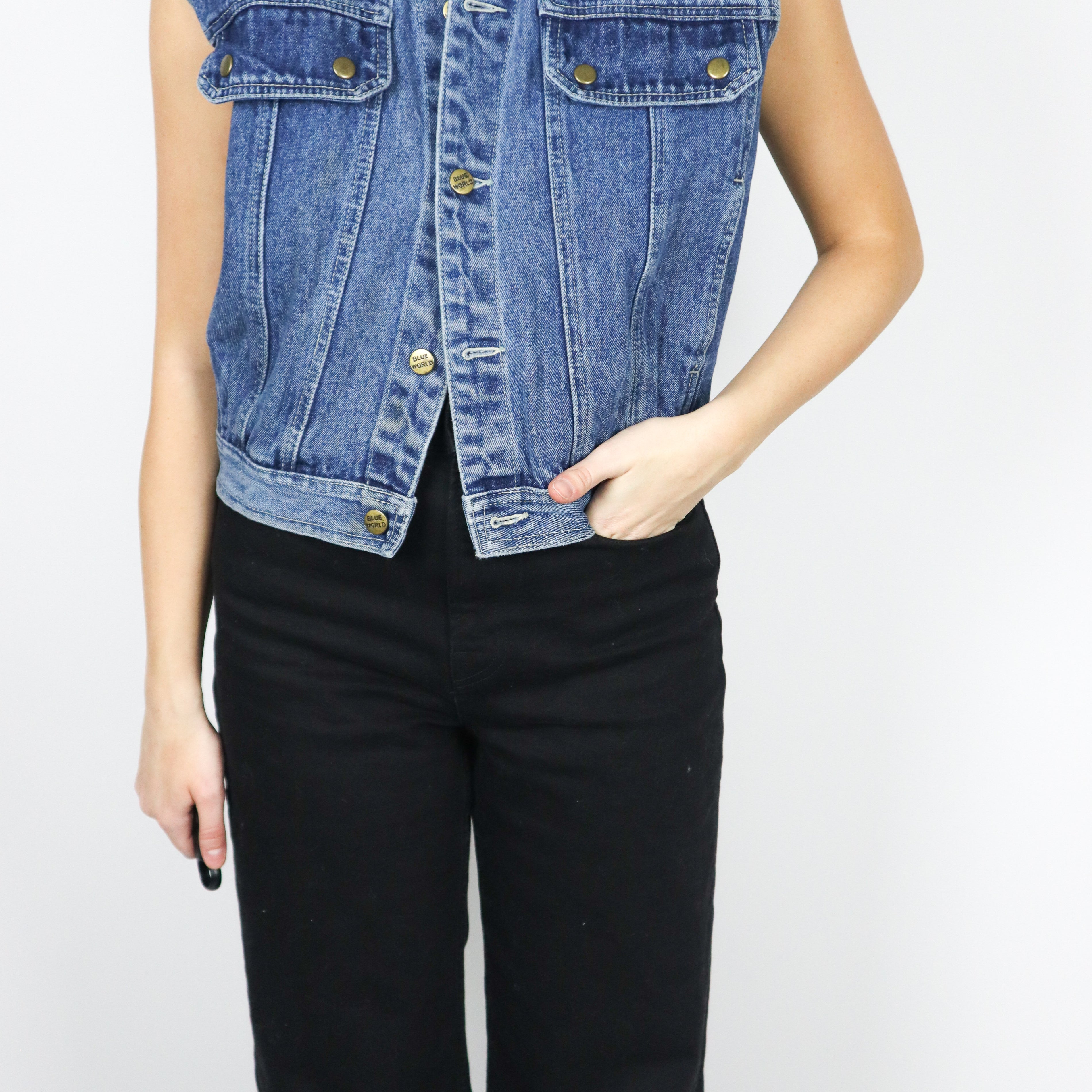 VIntage x Denim Vest (S/M)