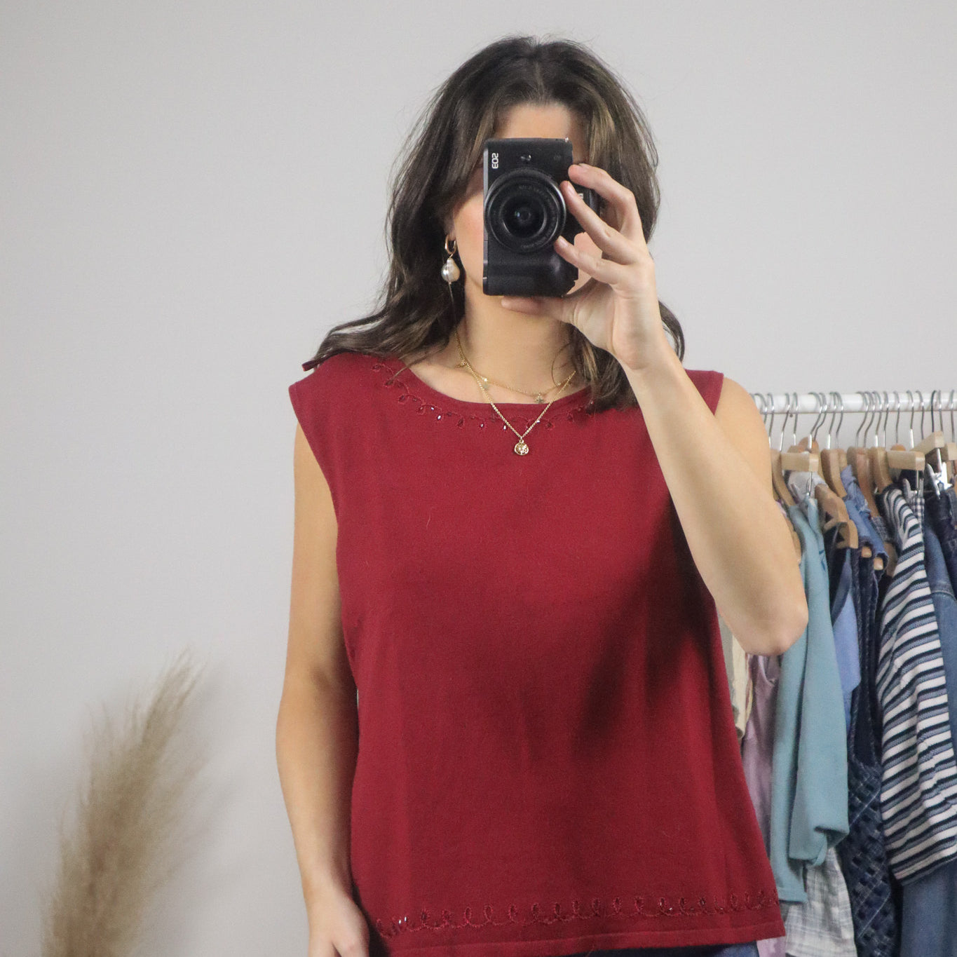 Vintage x Beaded Tank (L/XL)