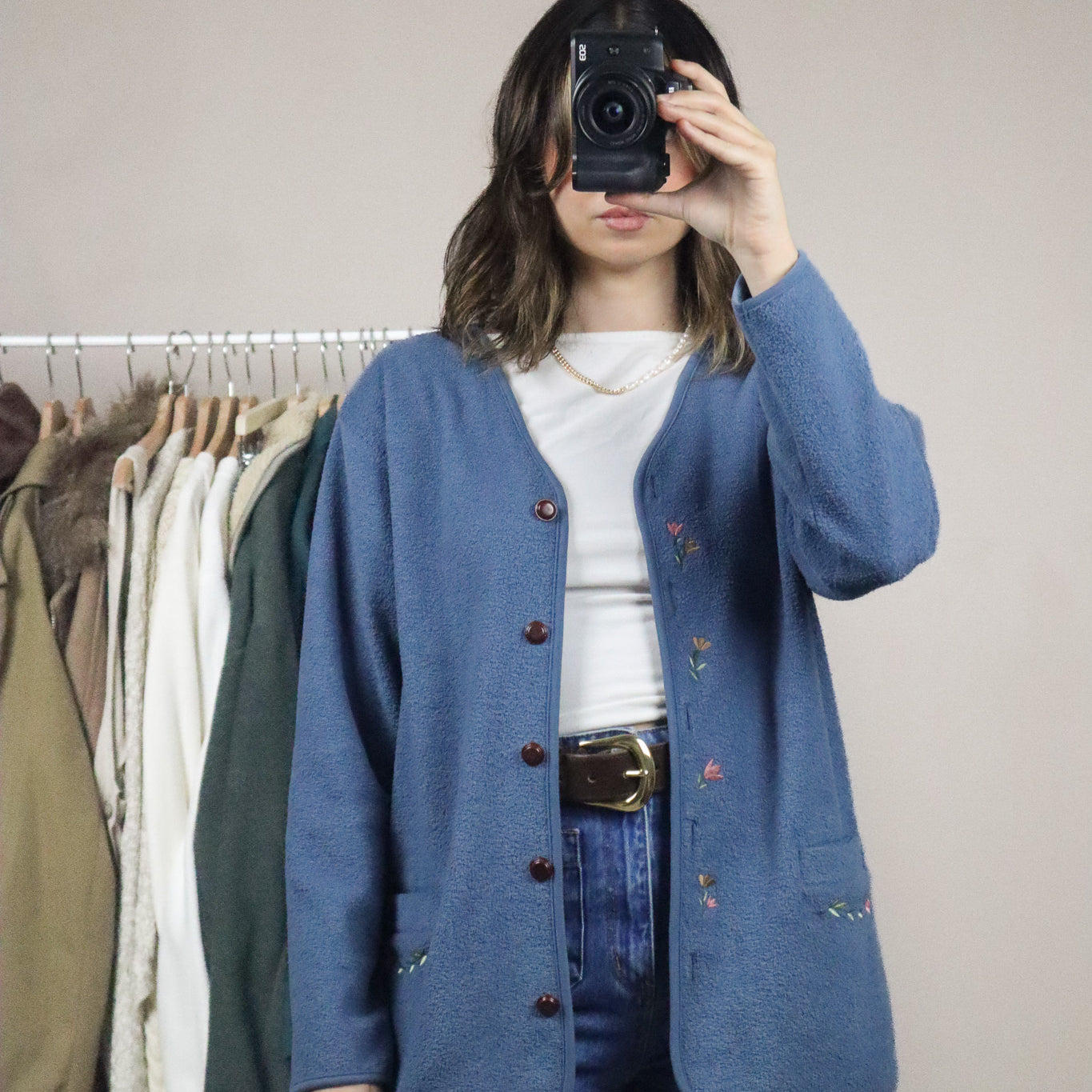 Vintage x Embroidered Fleece (S/M)