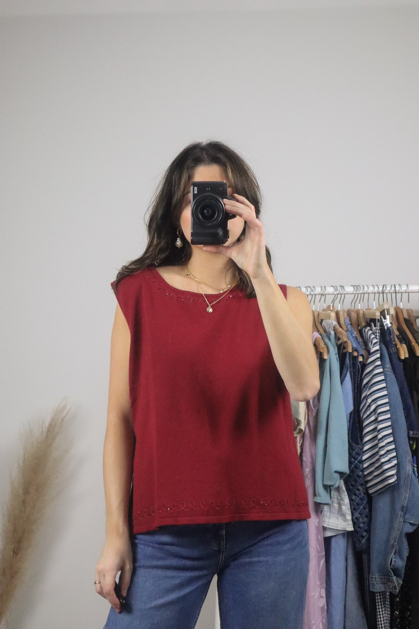 Vintage x Beaded Tank (L/XL)