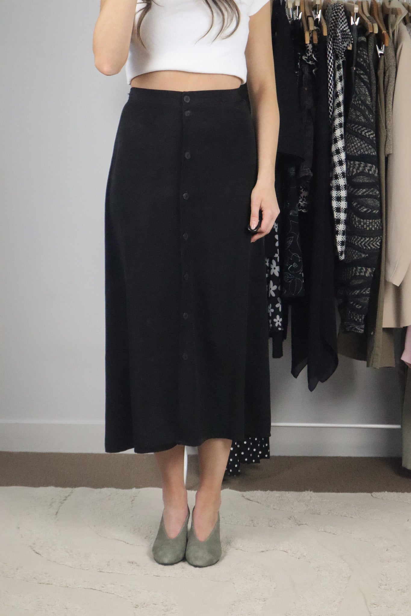Made in Canada x Vintage x Button Down Skirt (2/4)