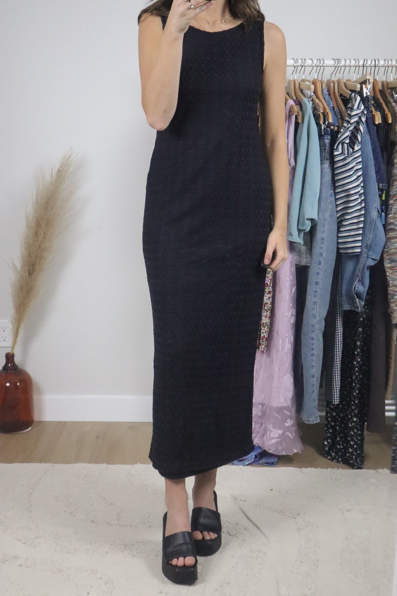 Made in Canada x Vintage x Lace Maxi Dress (M)