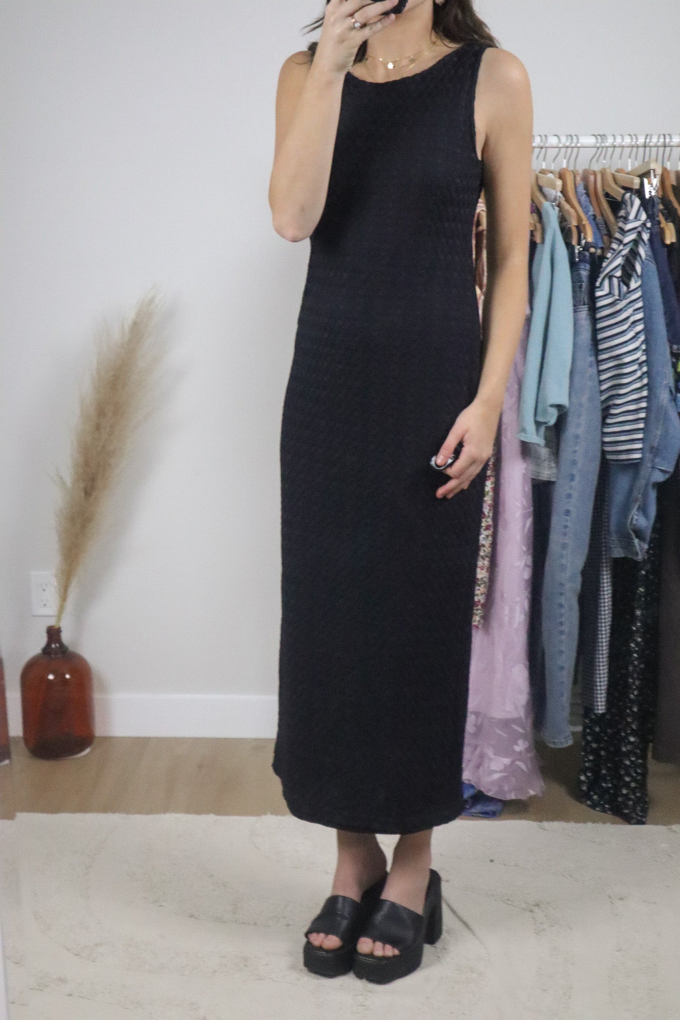 Made in Canada x Vintage x Lace Maxi Dress (M)