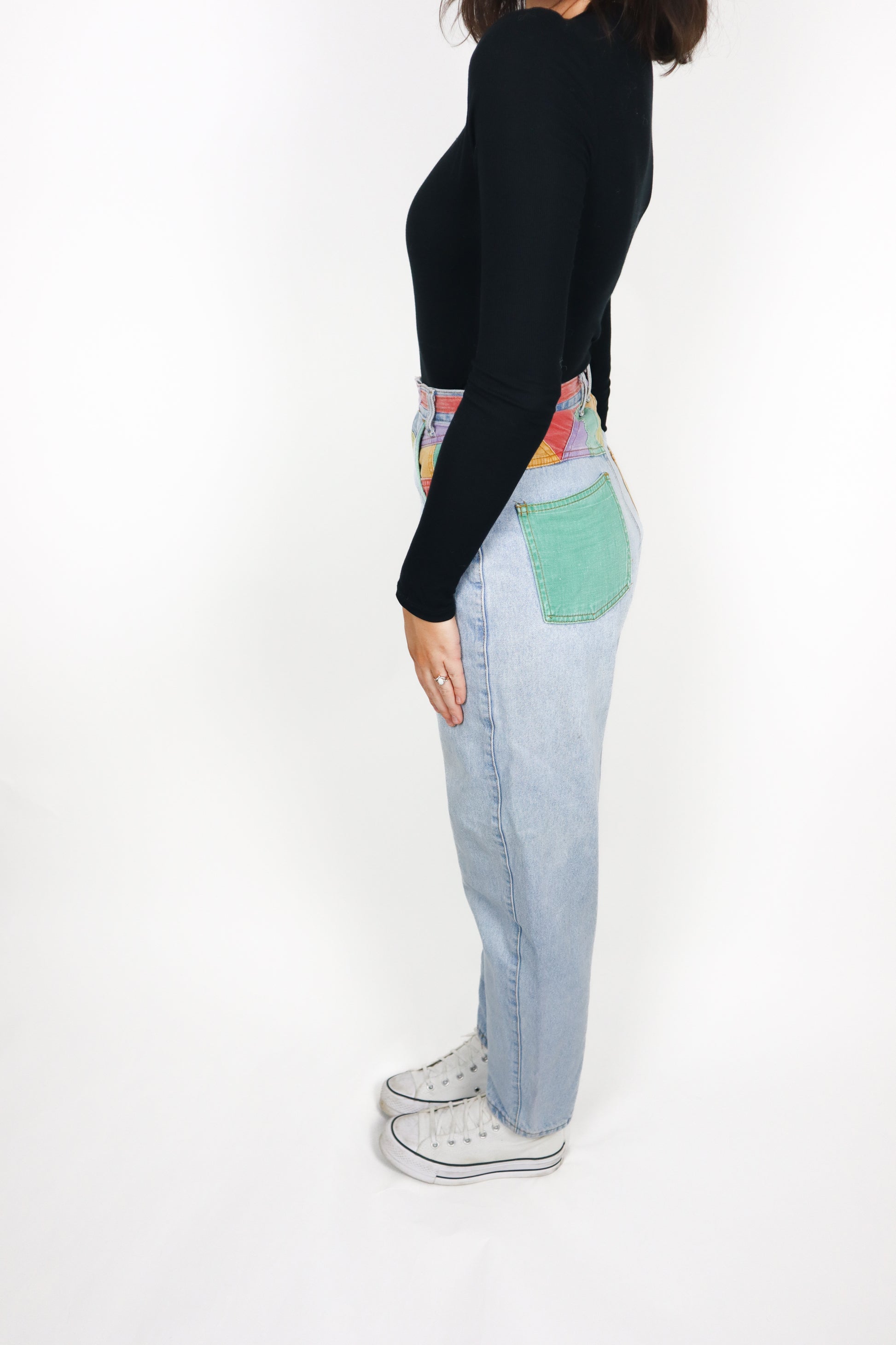 Made in Canada x Vintage x Colour Blocking Jeans (XS)