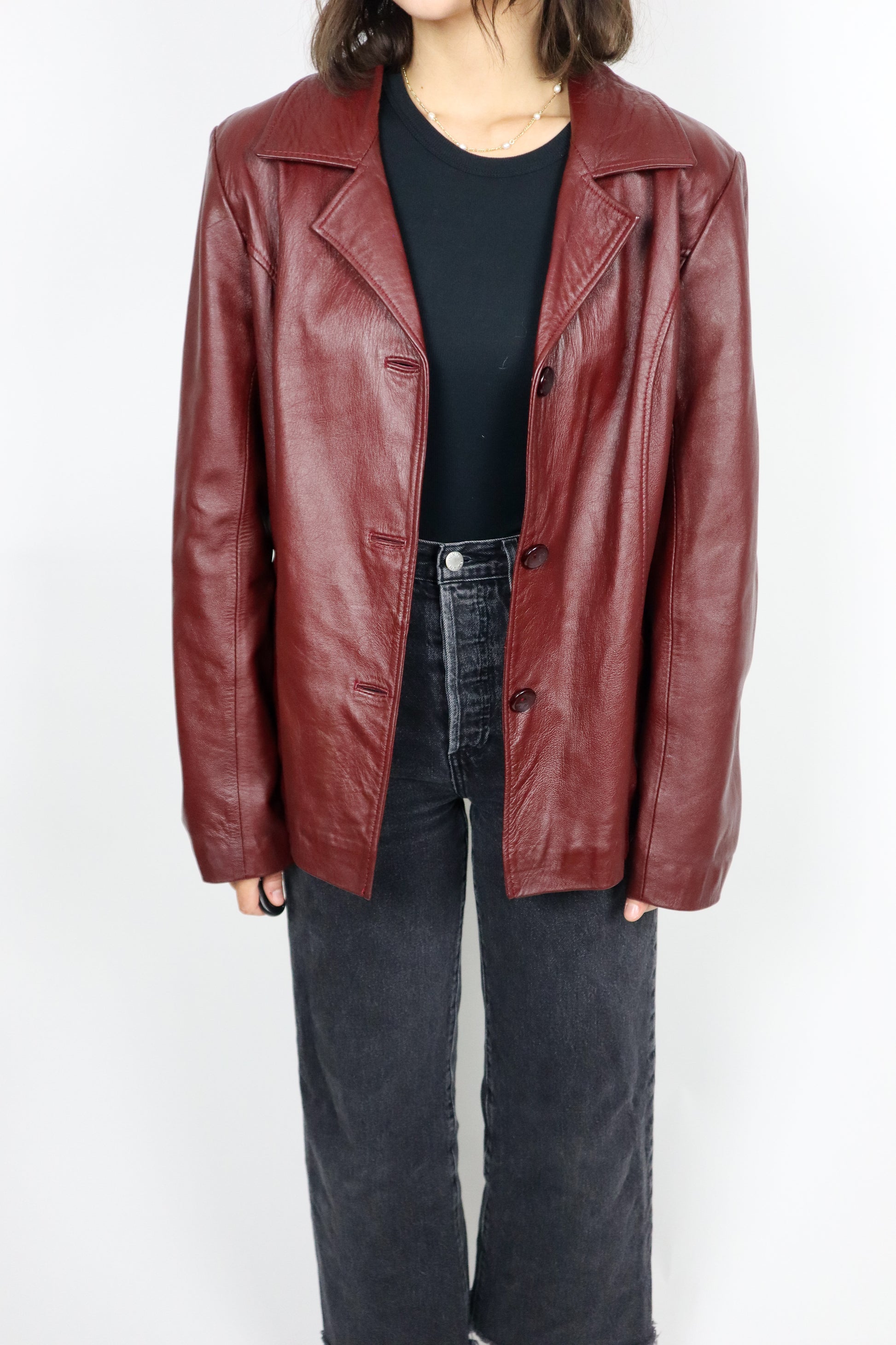 Vintage x Leather Jacket (M/L)