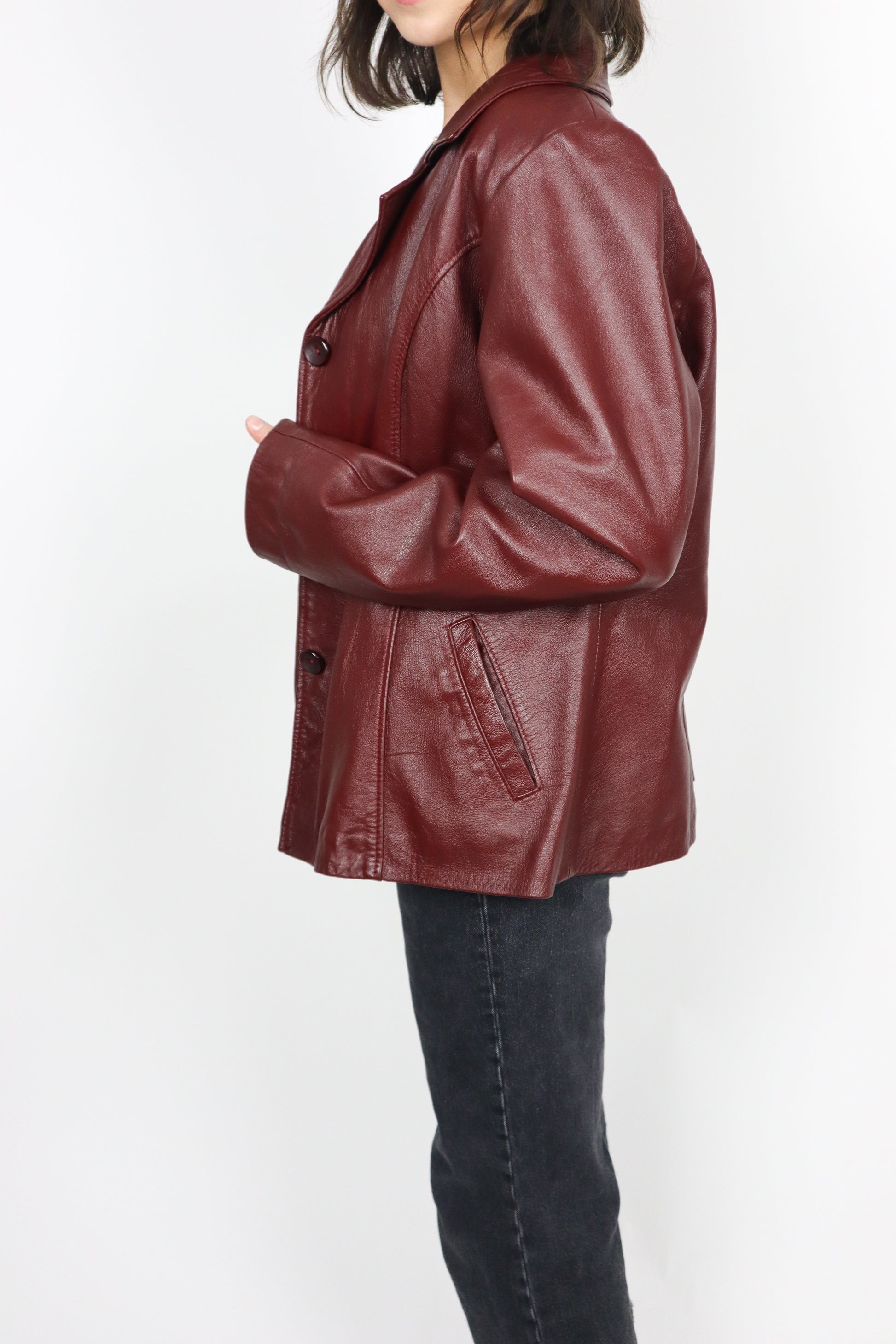 Vintage x Leather Jacket (M/L)