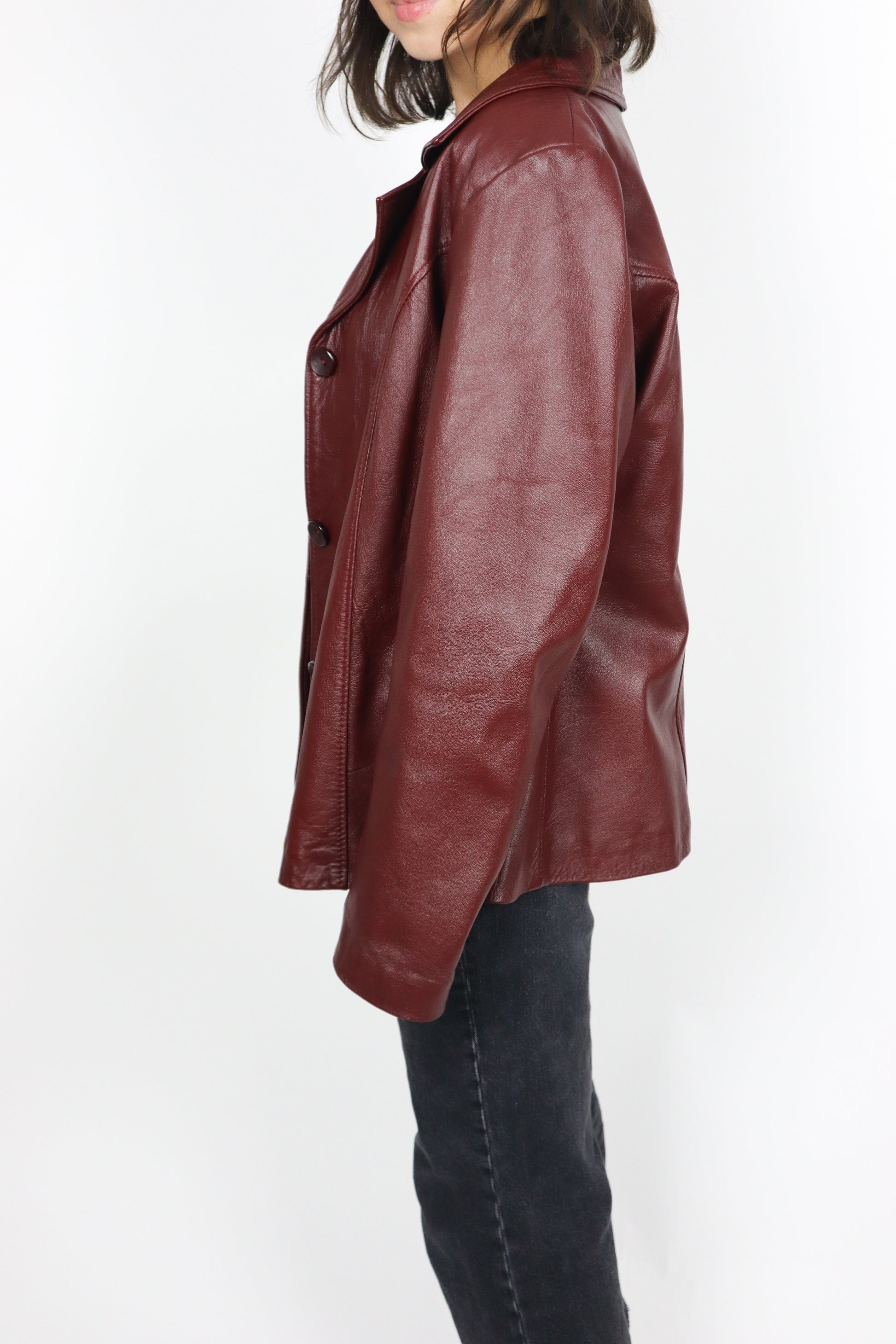 Vintage x Leather Jacket (M/L)