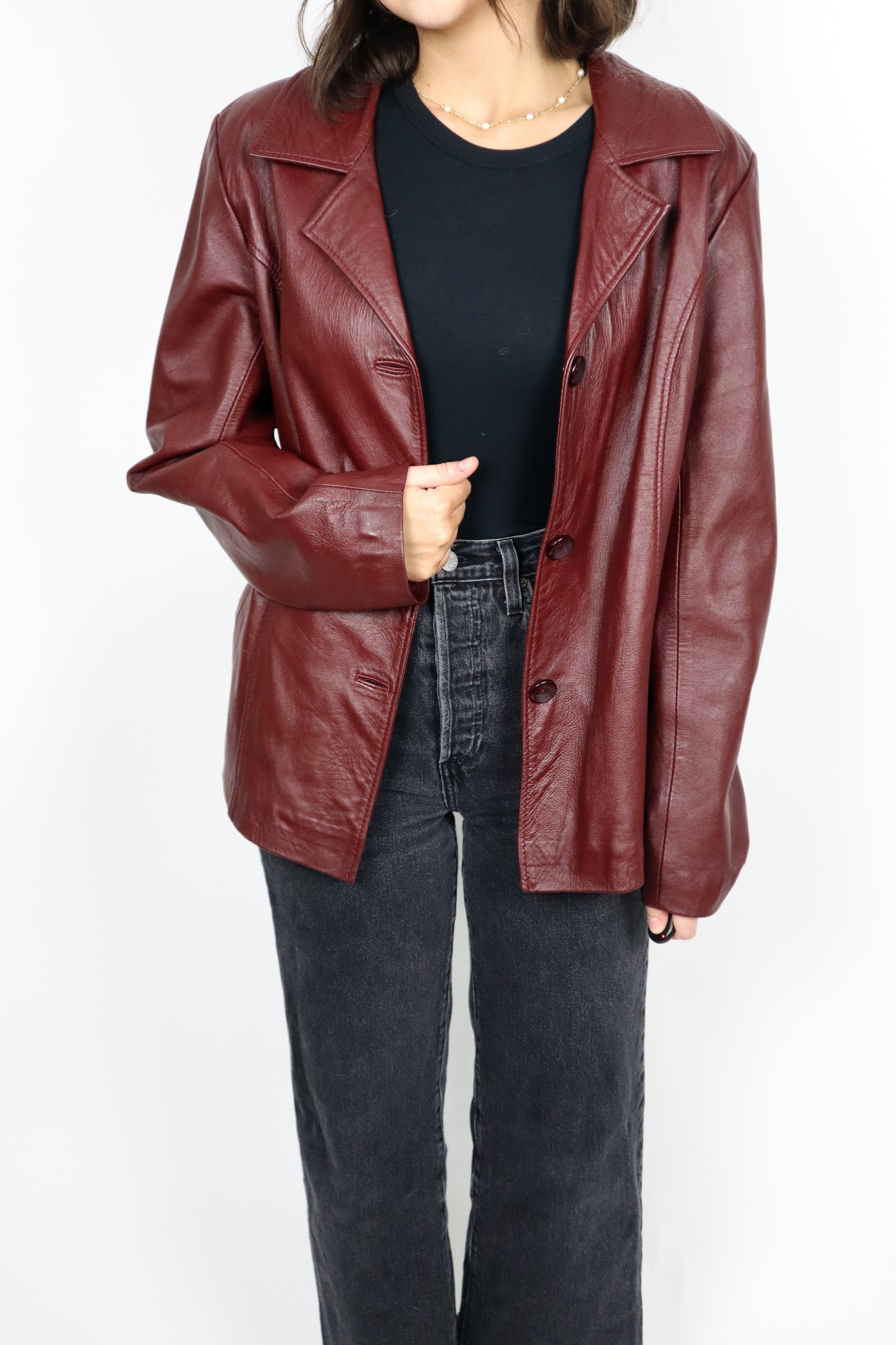 Vintage x Leather Jacket (M/L)