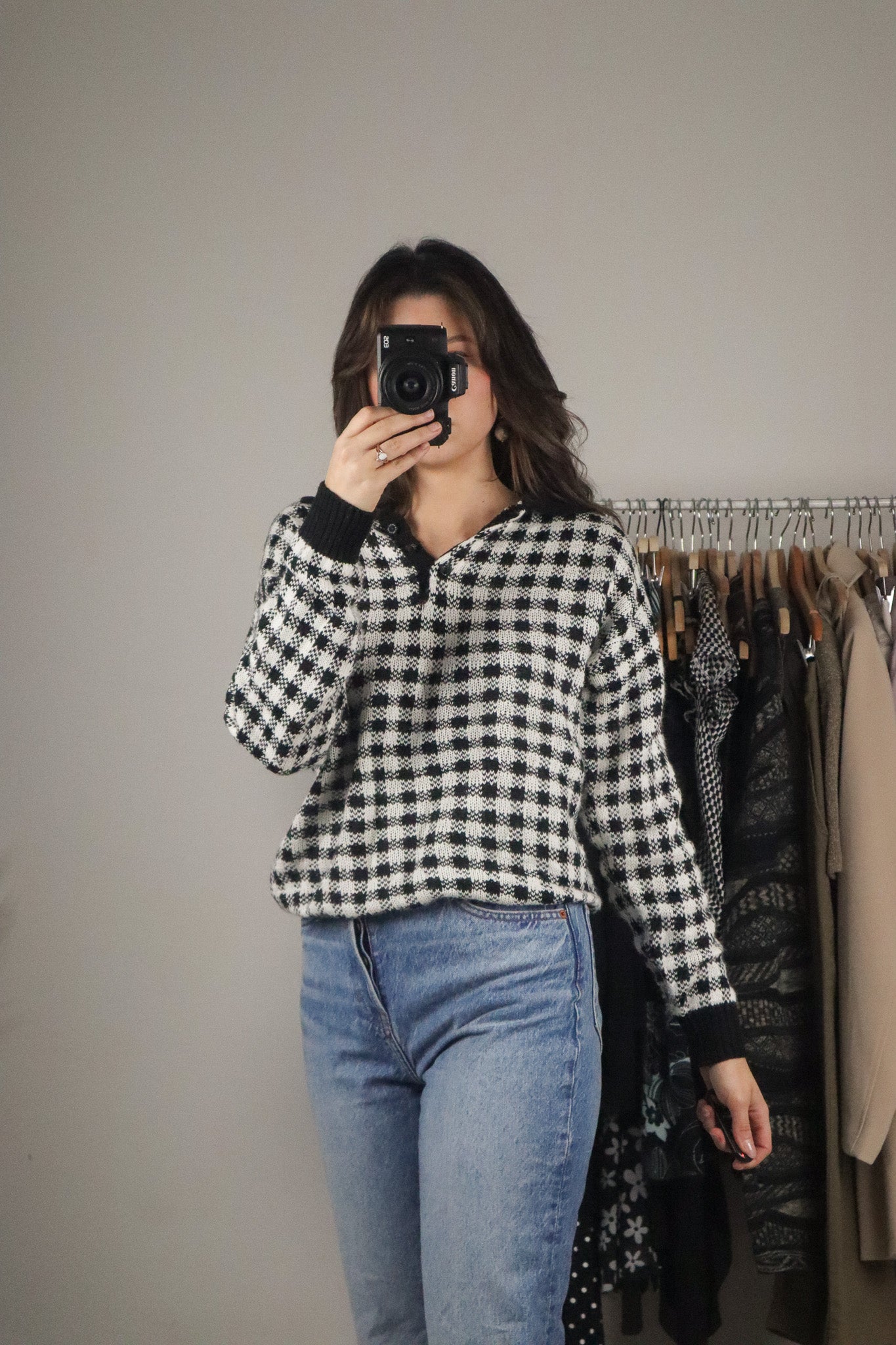 Vintage x Gingham Sweater (S)