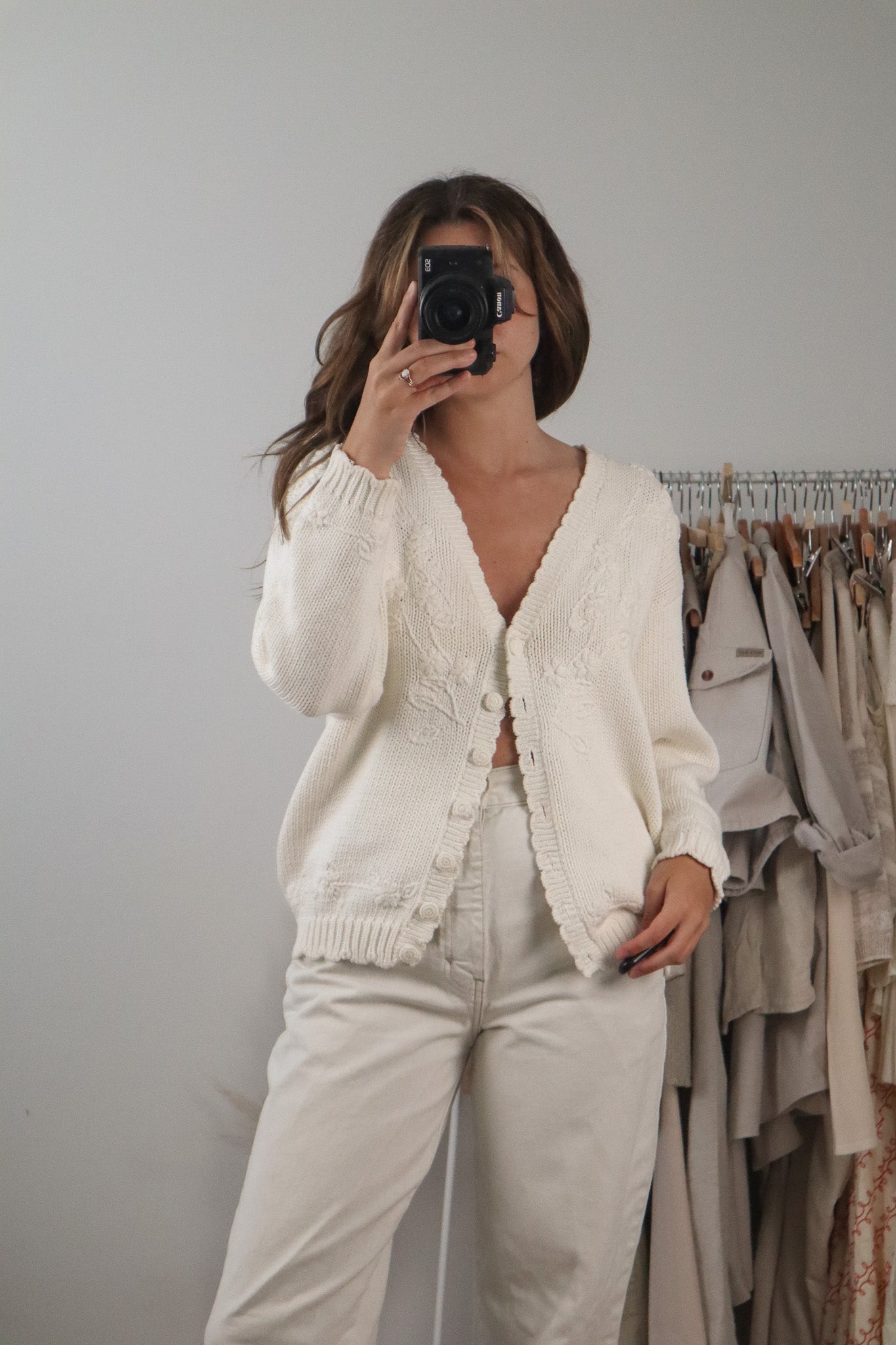 Vintage x Embroidered Cardigan (M)