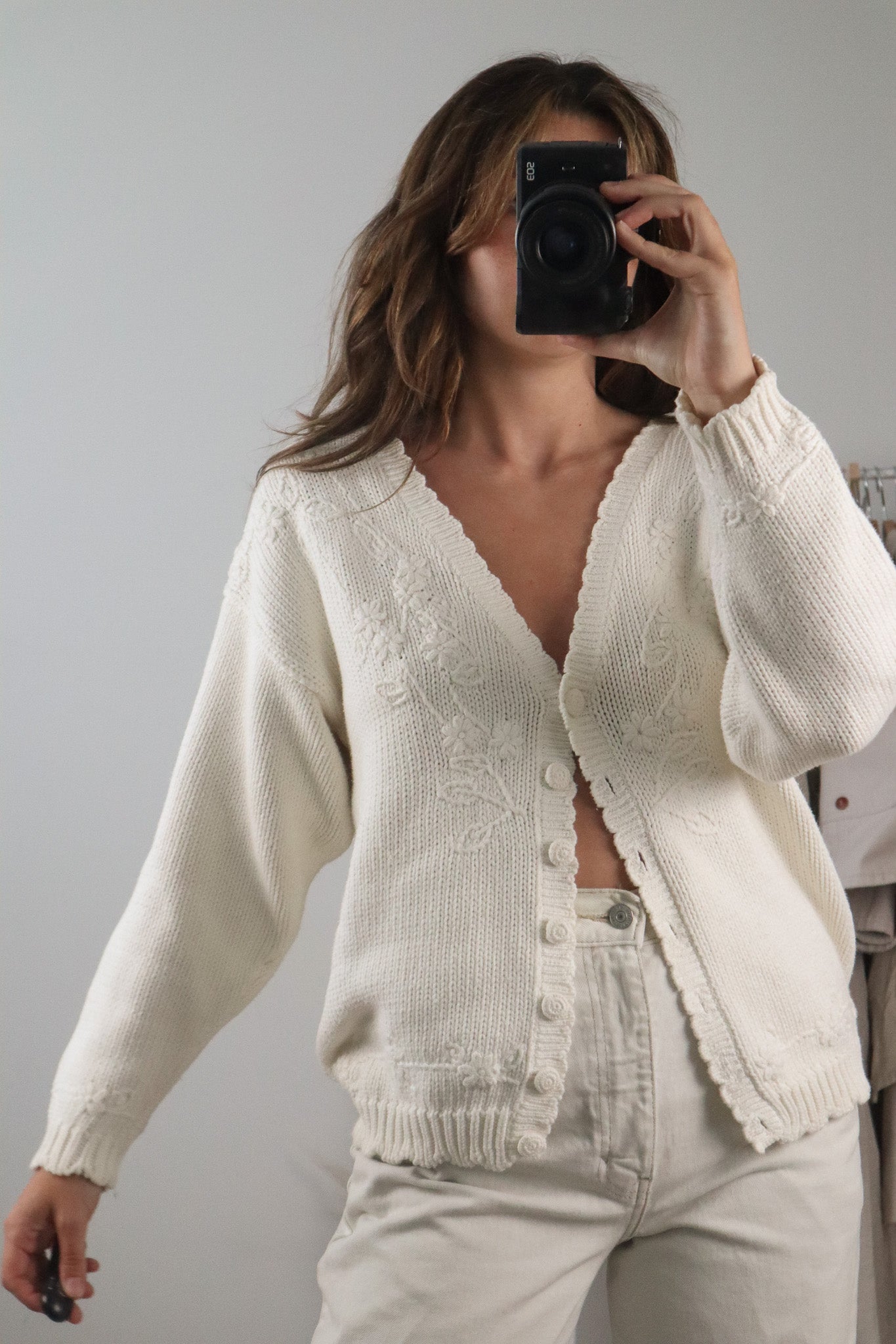 Vintage x Embroidered Cardigan (M)