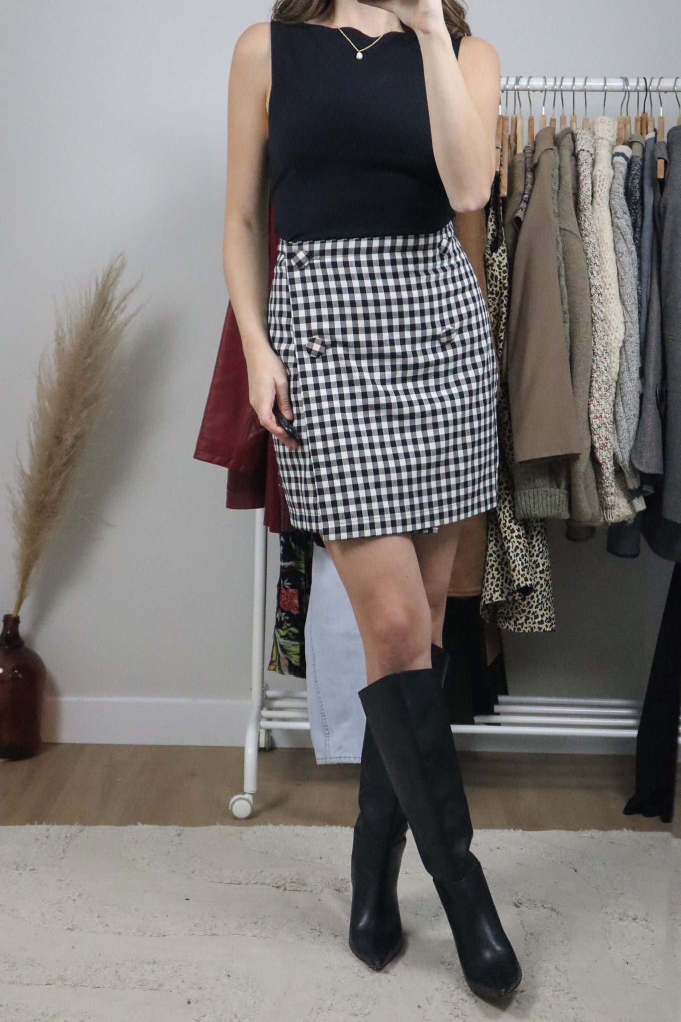 Made in Canada x Vintage x Houndstooth Skirt (6)