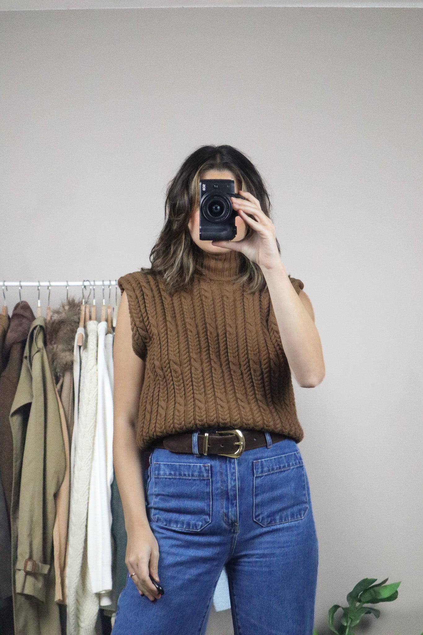 Modern x Cable-Knit Sweater Vest (M)