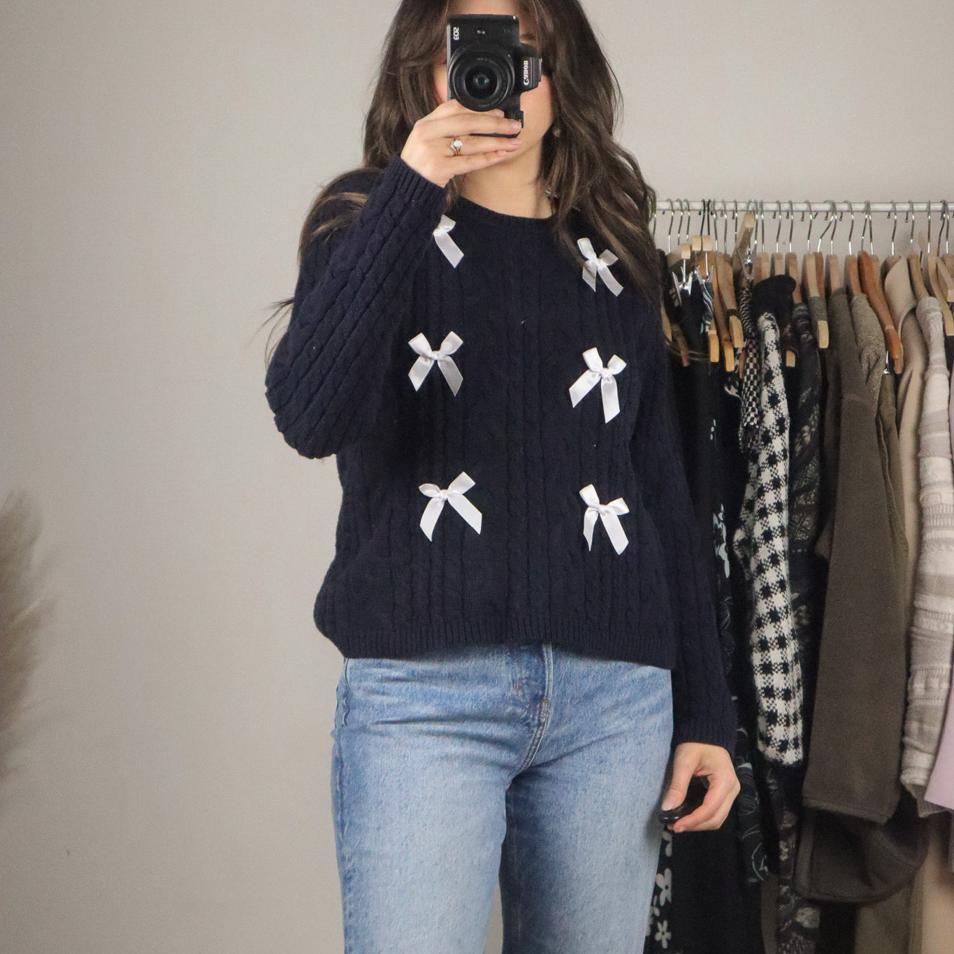Vintage x Bow Knit Sweater (S)