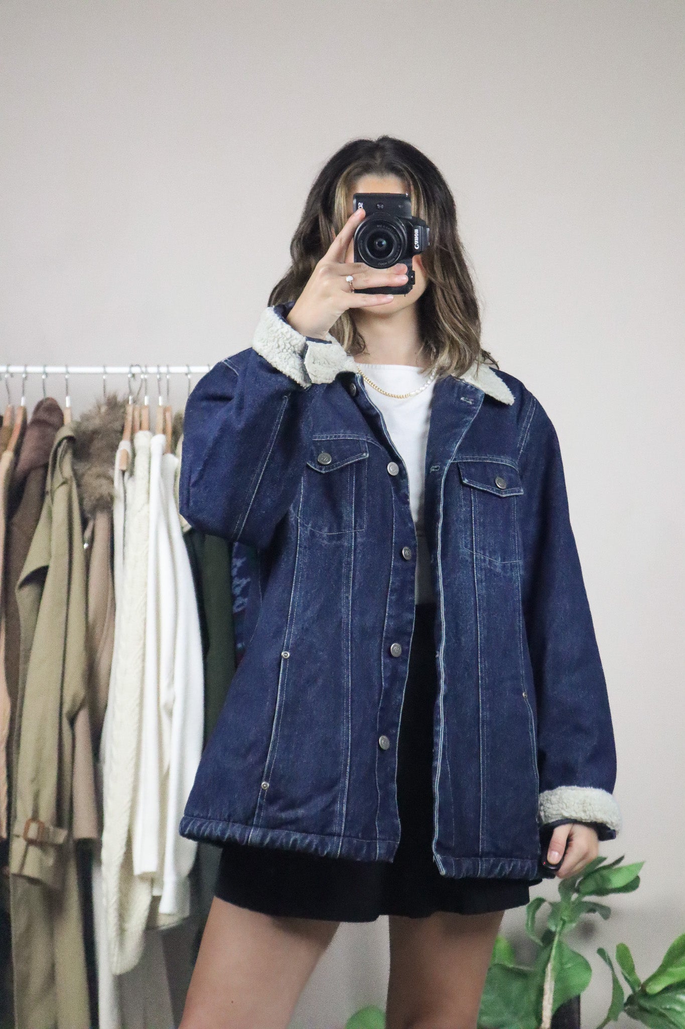 Vintage x Denim & Sherpa Jacket (L)