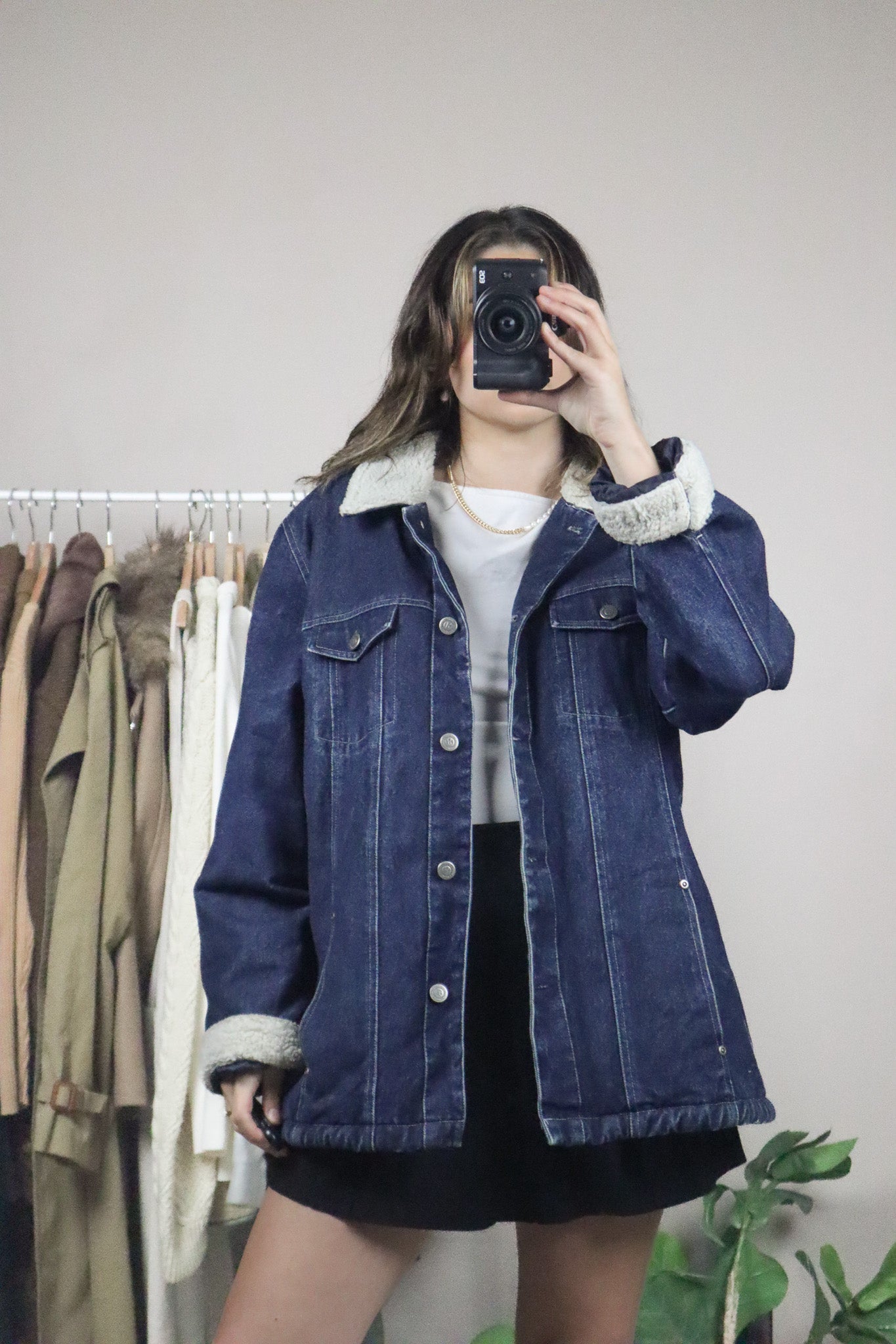 Vintage x Denim & Sherpa Jacket (L)