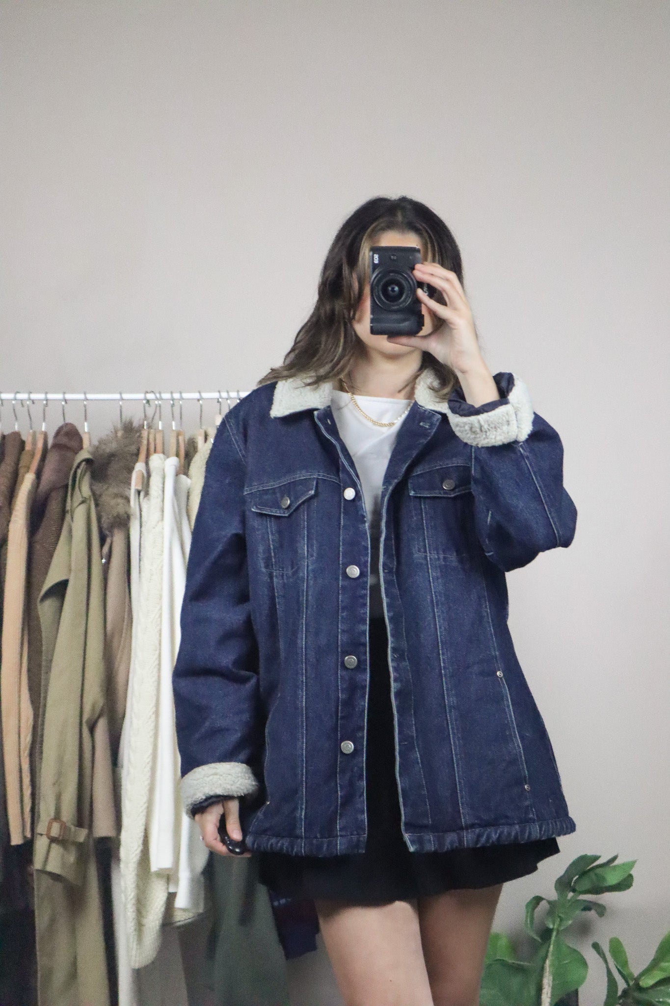 Vintage x Denim & Sherpa Jacket (L)