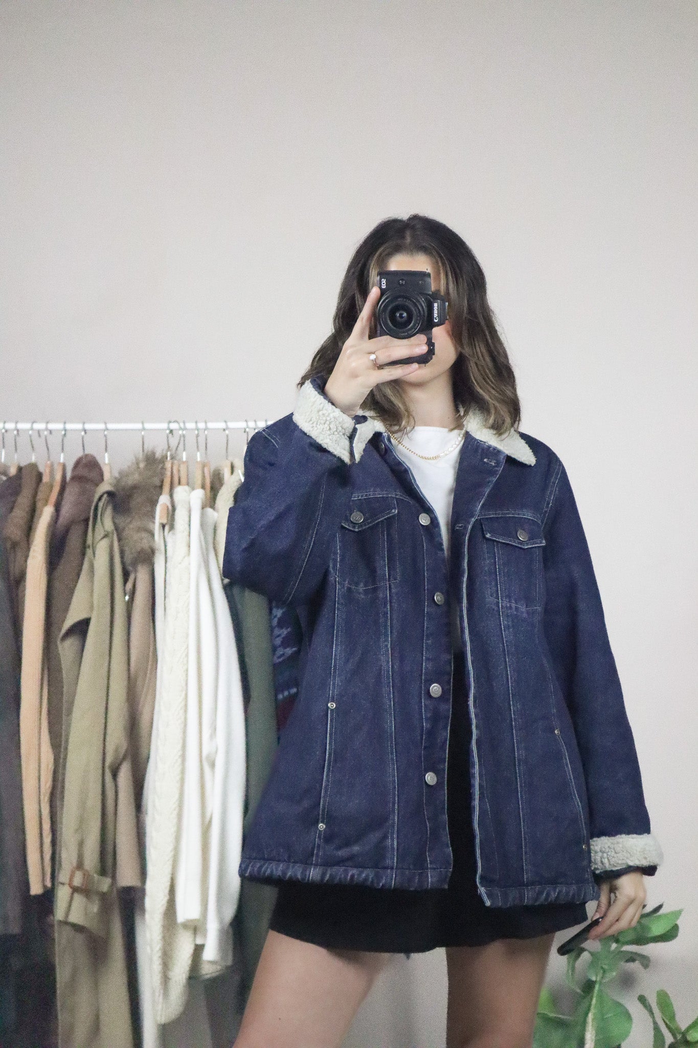 Vintage x Denim & Sherpa Jacket (L)
