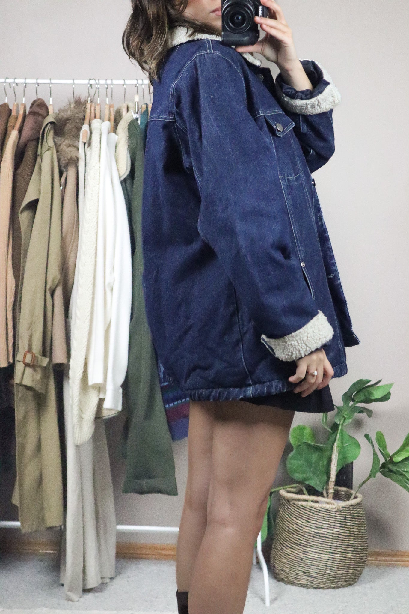 Vintage x Denim & Sherpa Jacket (L)