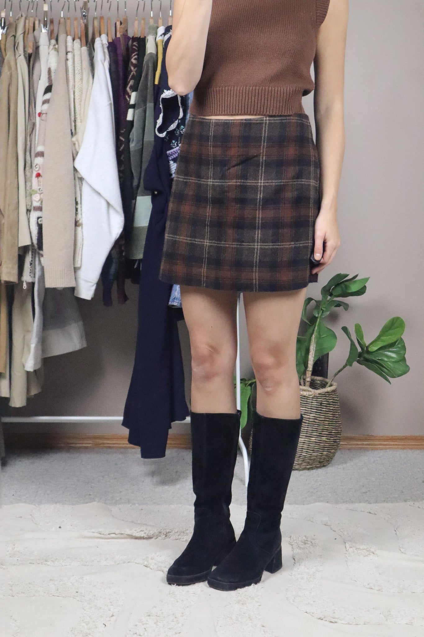 Vintage x Plaid Mini Skirt (33)