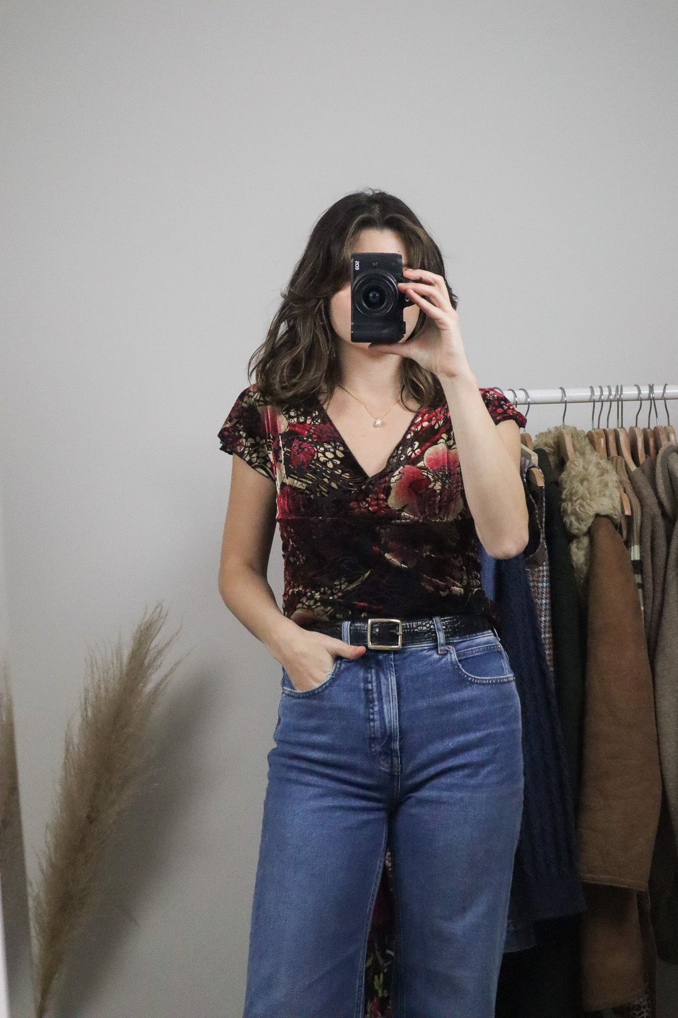 Made in Canada x Vintage x Velvet Mesh Top (M)