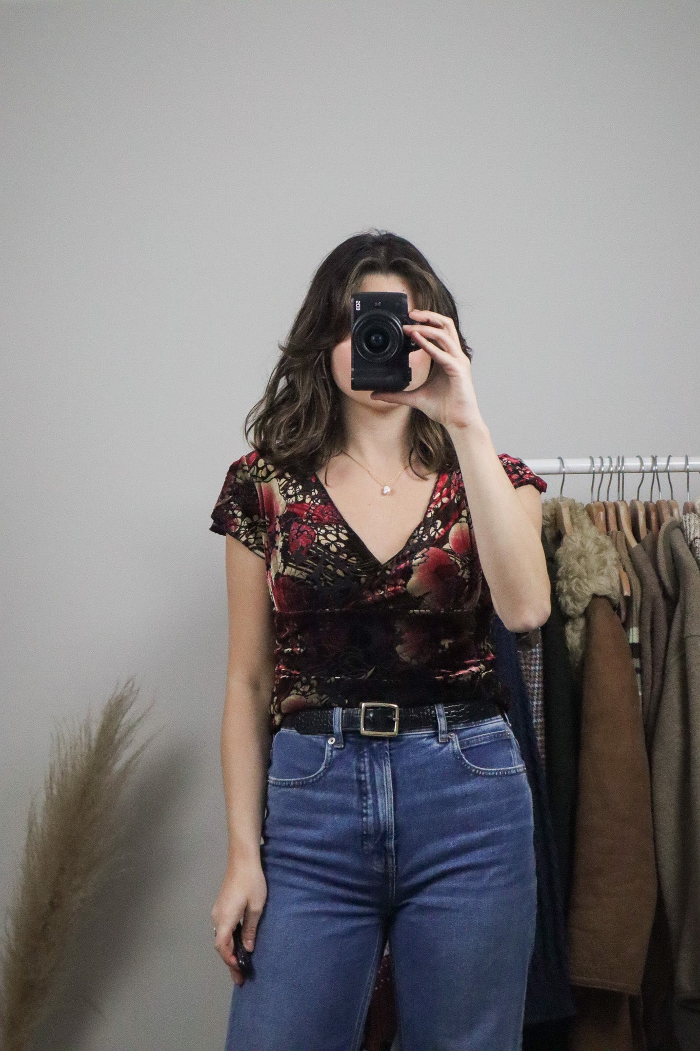 Made in Canada x Vintage x Velvet Mesh Top (M)